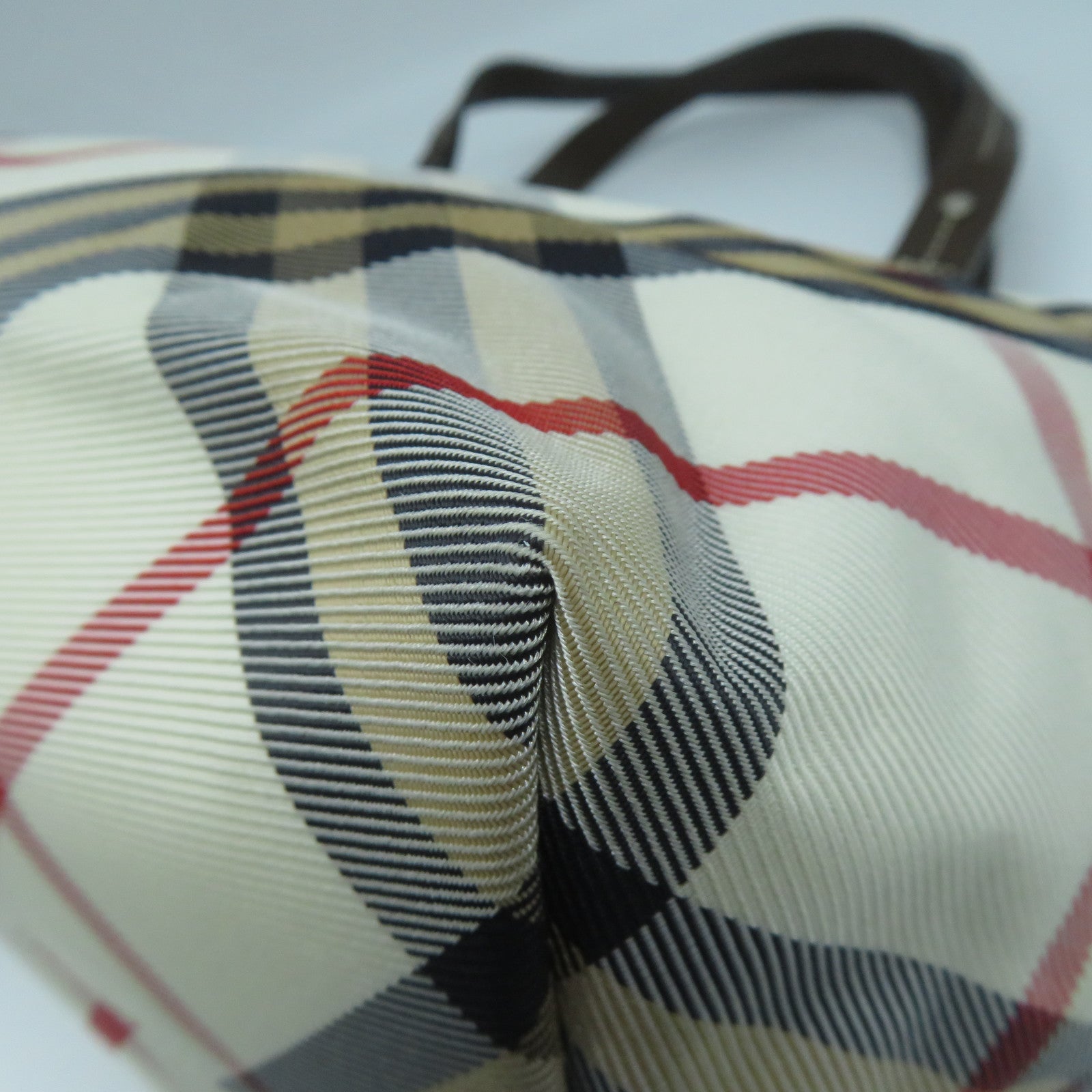BURBERRY 帆布Shoulder Bag銀扣肩背袋啡色/米色