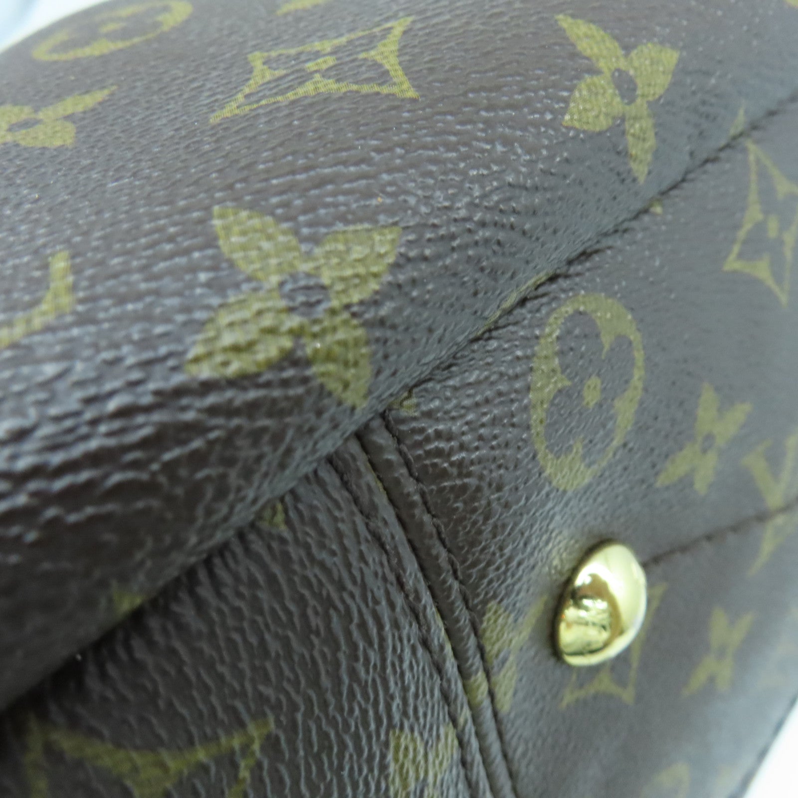 LOUIS VUITTON Monogram Artsy MM Gold Buckle Shoulder Bag Brown