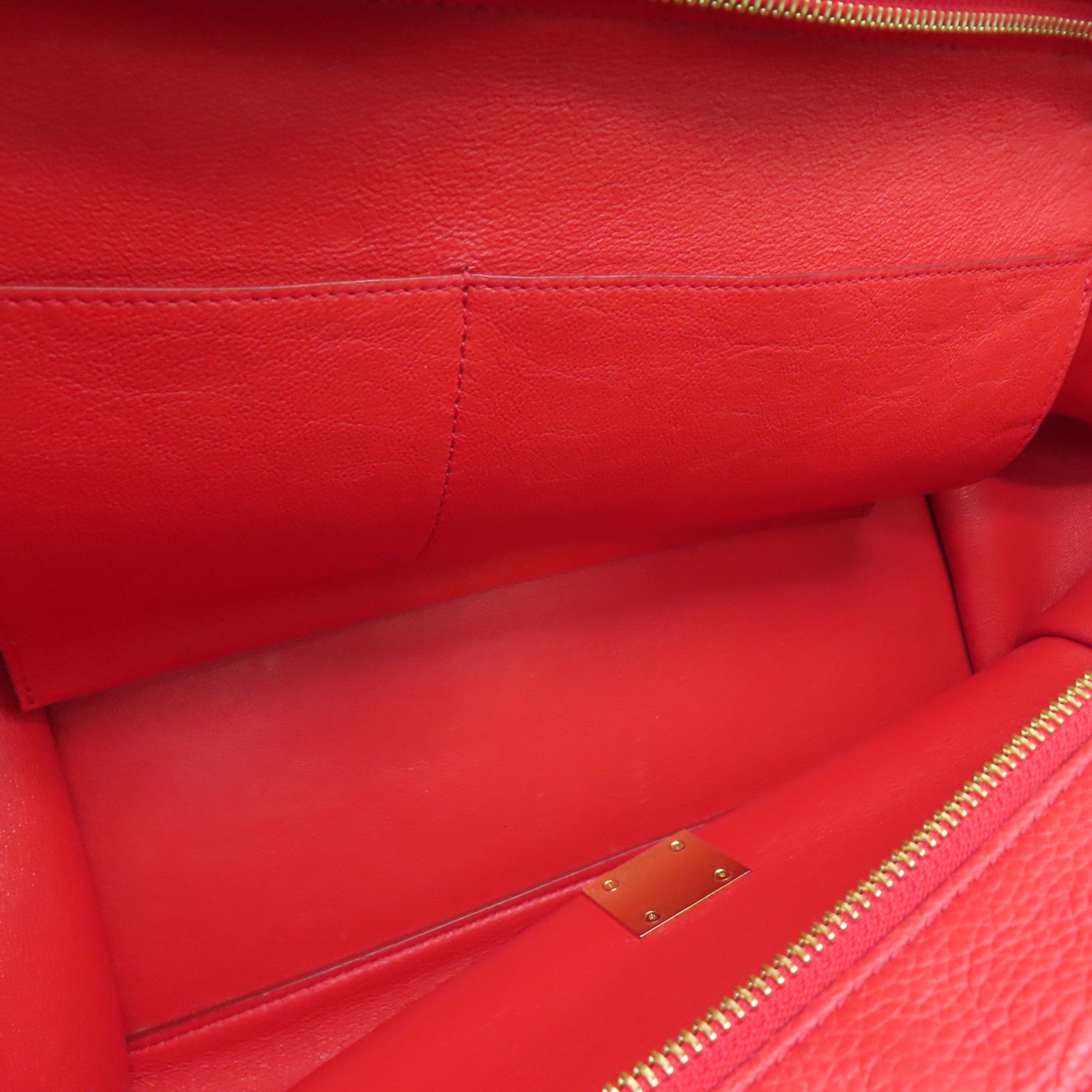 CELINE 牛皮皮革Trapze金扣手挽肩背两用袋红色