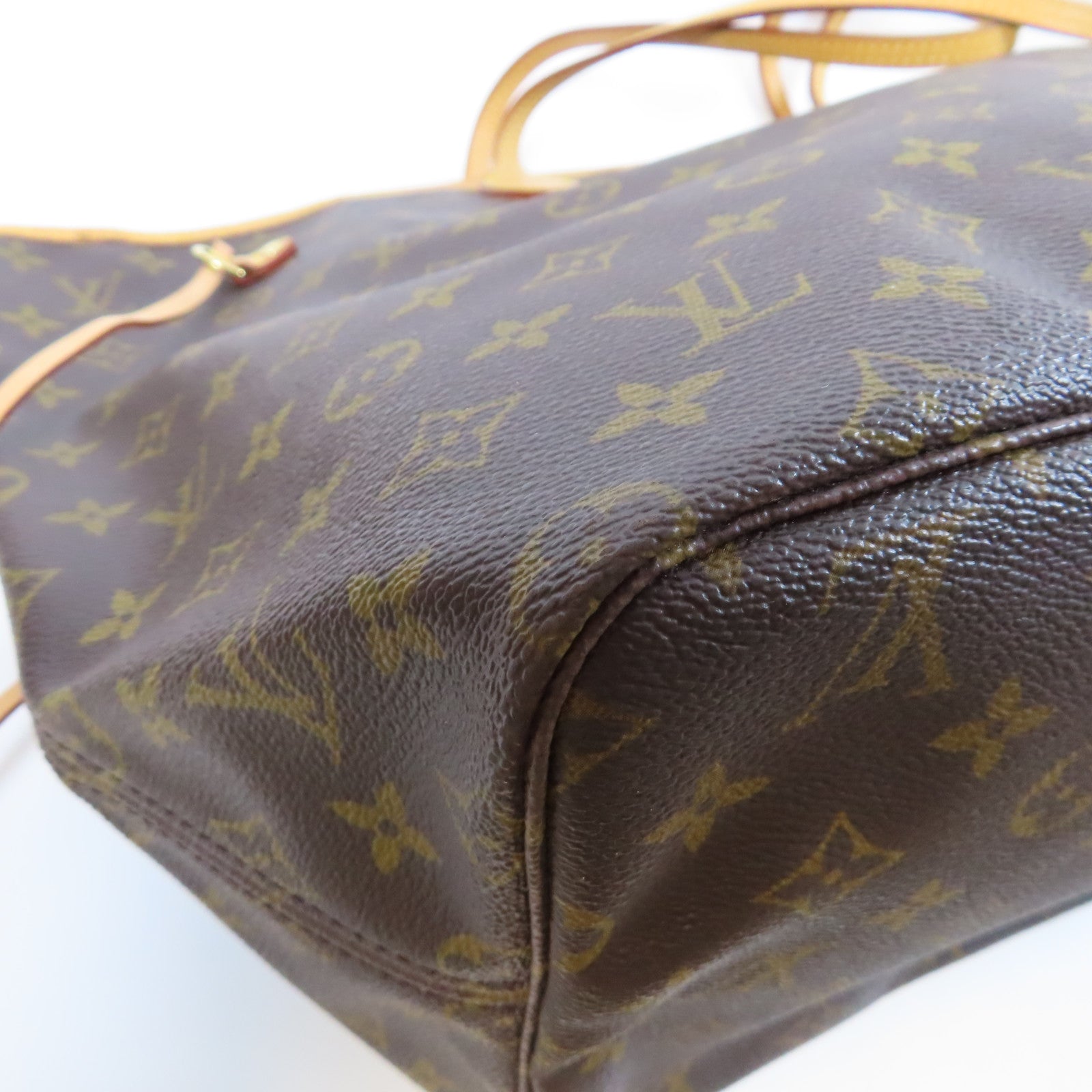 LOUIS VUITTON Monogram Neverfull GM金扣肩背袋啡色