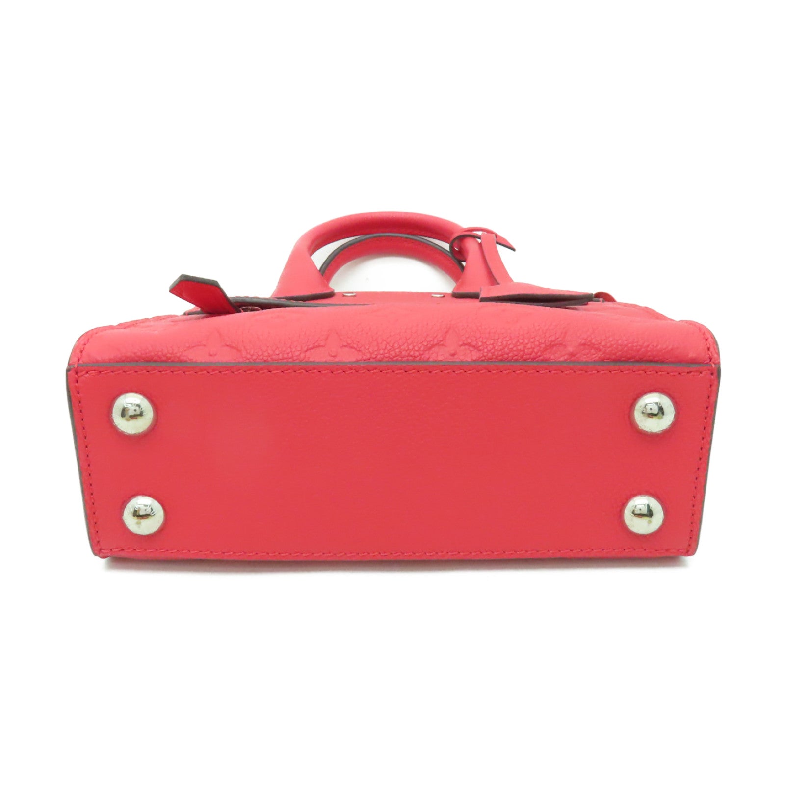 LOUIS VUITTON Monogram Empreinte Pont Neuf銀扣手挽肩背兩用袋紅色