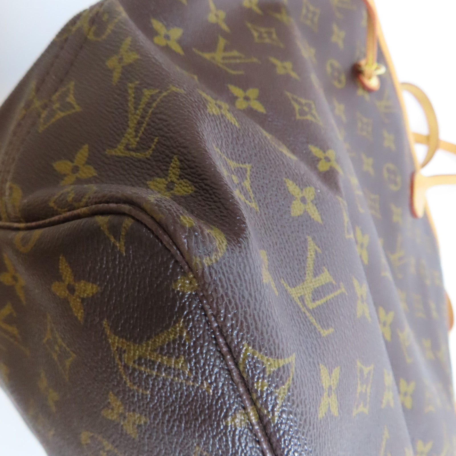 LOUIS VUITTON Monogram Neverfull GM金扣肩背袋啡色