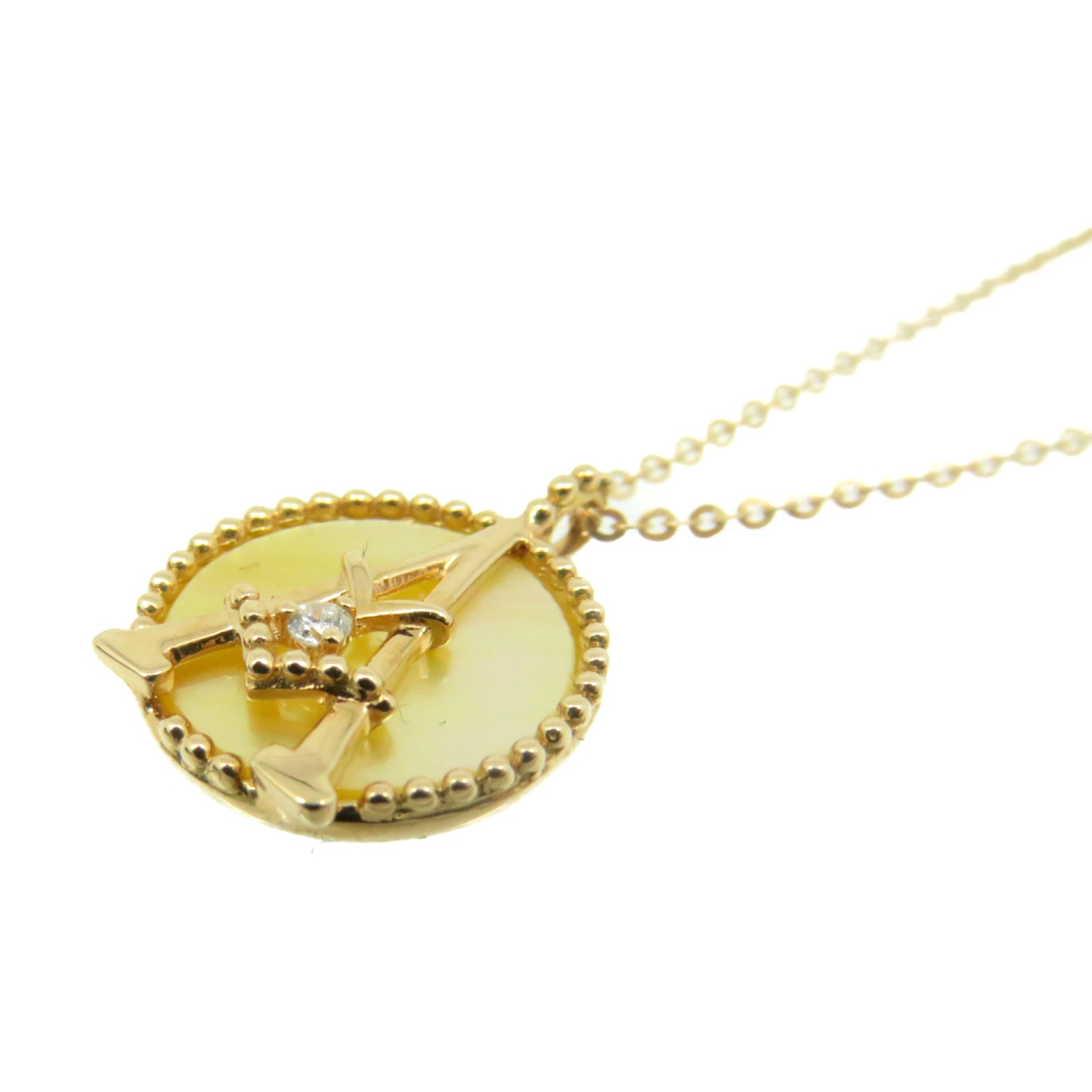 JEWELRY 【激減優惠】18K玫瑰金/1.29ct珍珠母/0.01ct鑽石Diamond Necklace項鏈