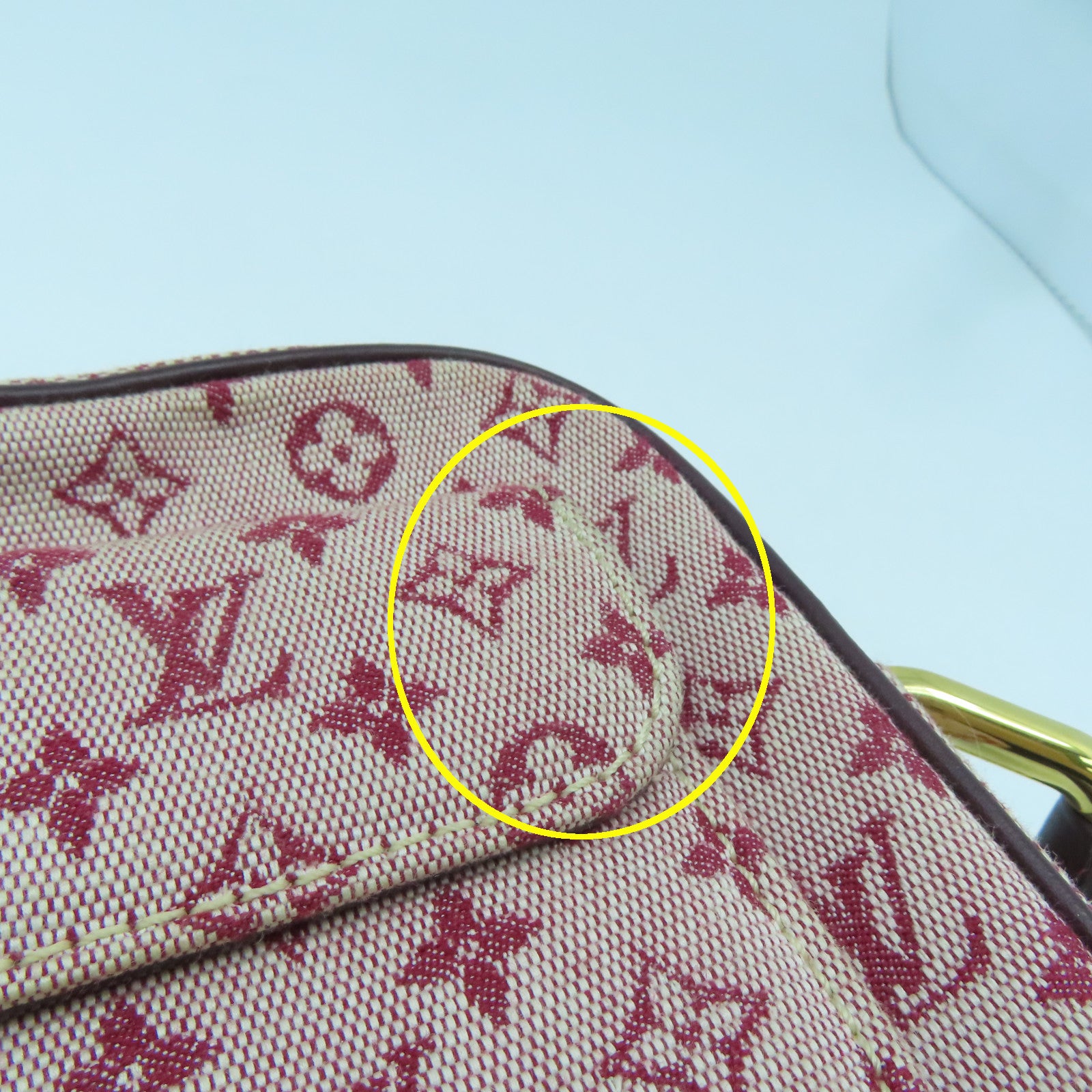 LOUIS VUITTON Monogram Mini Juliet金扣肩背袋紅色