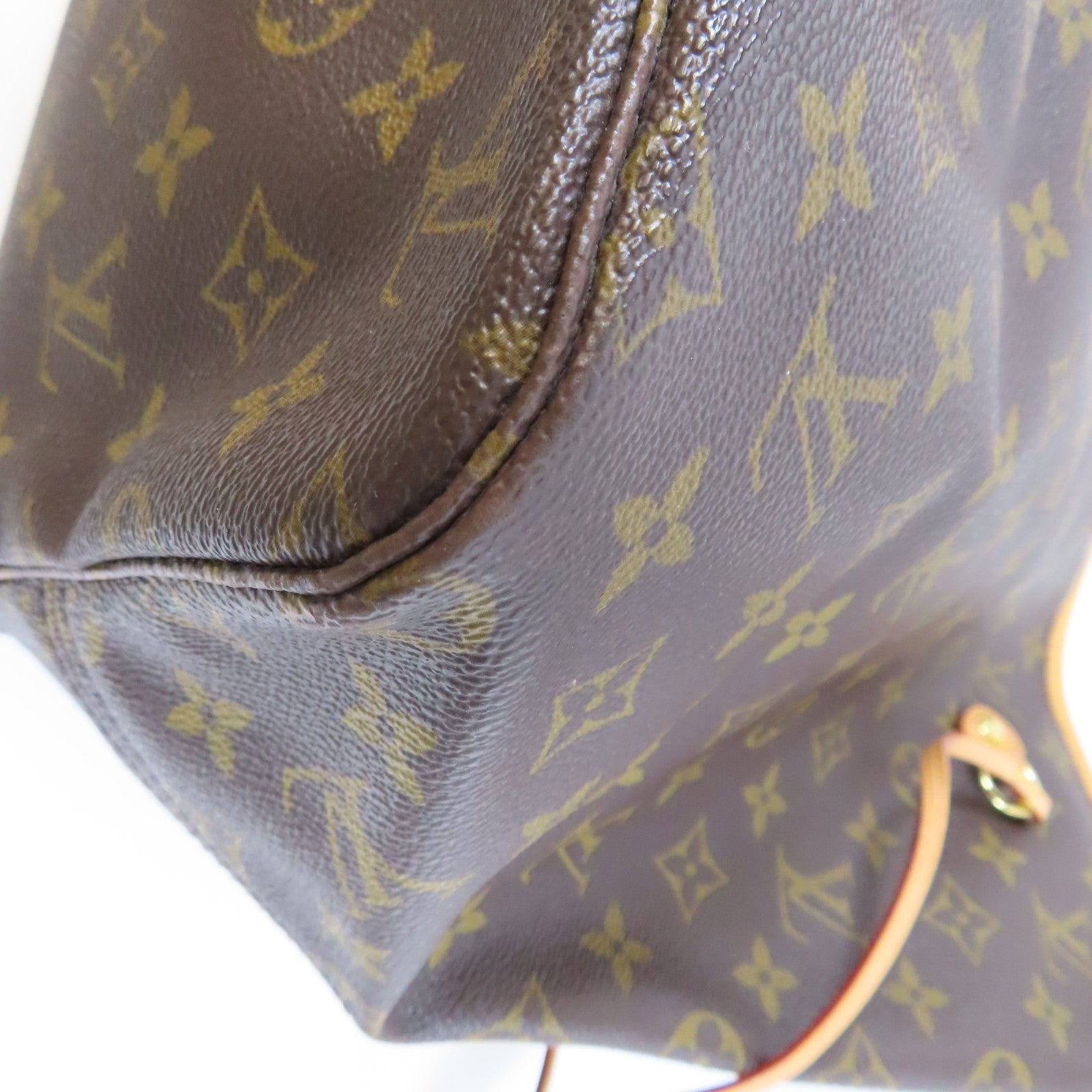 LOUIS VUITTON Monogram Neverfull GM金扣肩背袋啡色