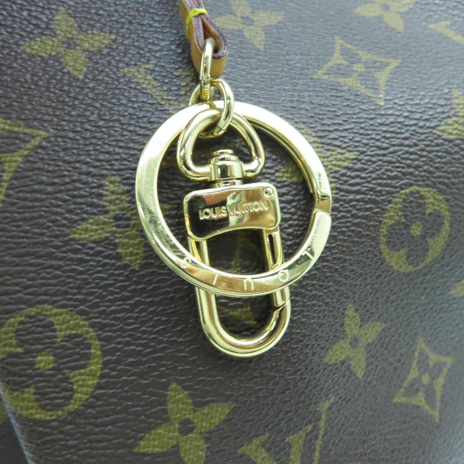 LOUIS VUITTON Monogram Artsy MM Gold Buckle Shoulder Bag Brown