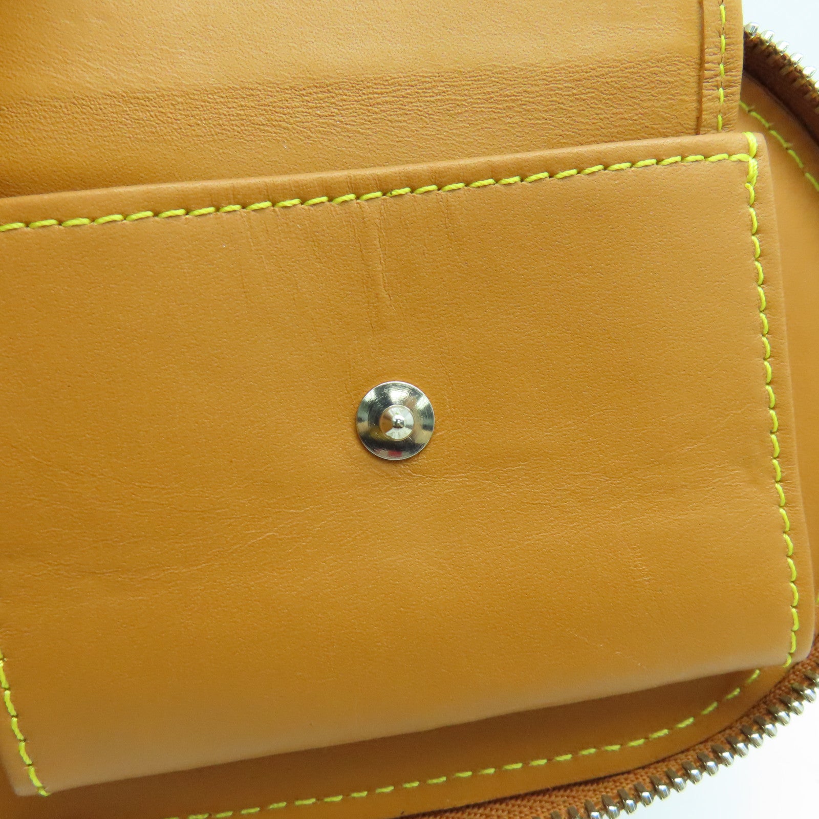 LOUIS VUITTON 牛皮皮革Wallet With Strap銀扣錢包啡色