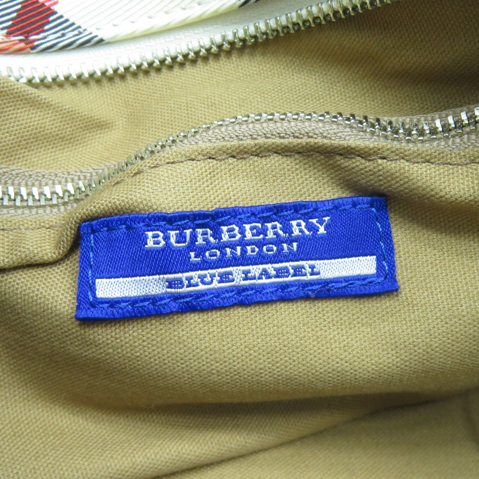 BURBERRY 帆布Shoulder Bag銀扣肩背袋啡色/米色