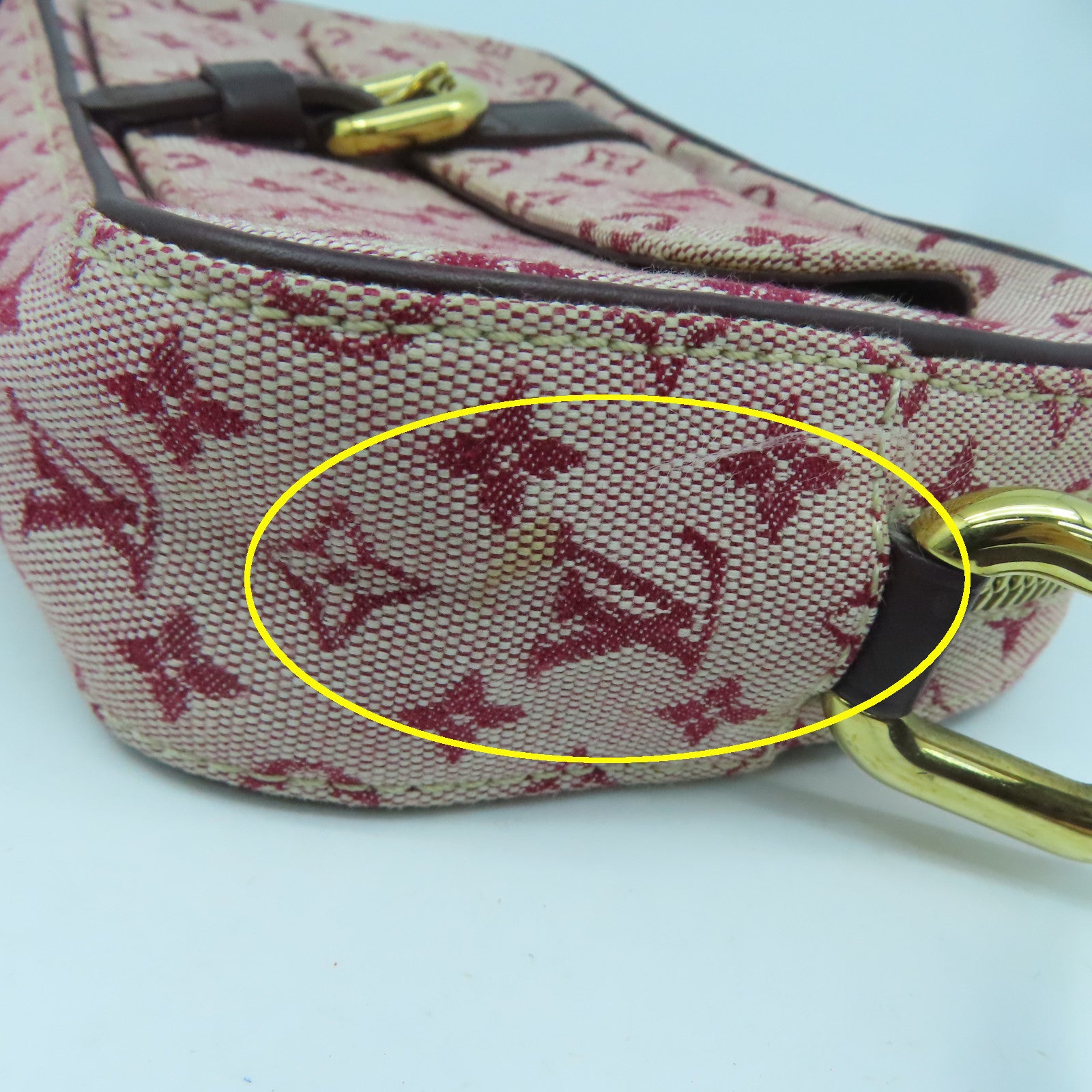 LOUIS VUITTON Monogram Mini Juliet金扣肩背袋紅色