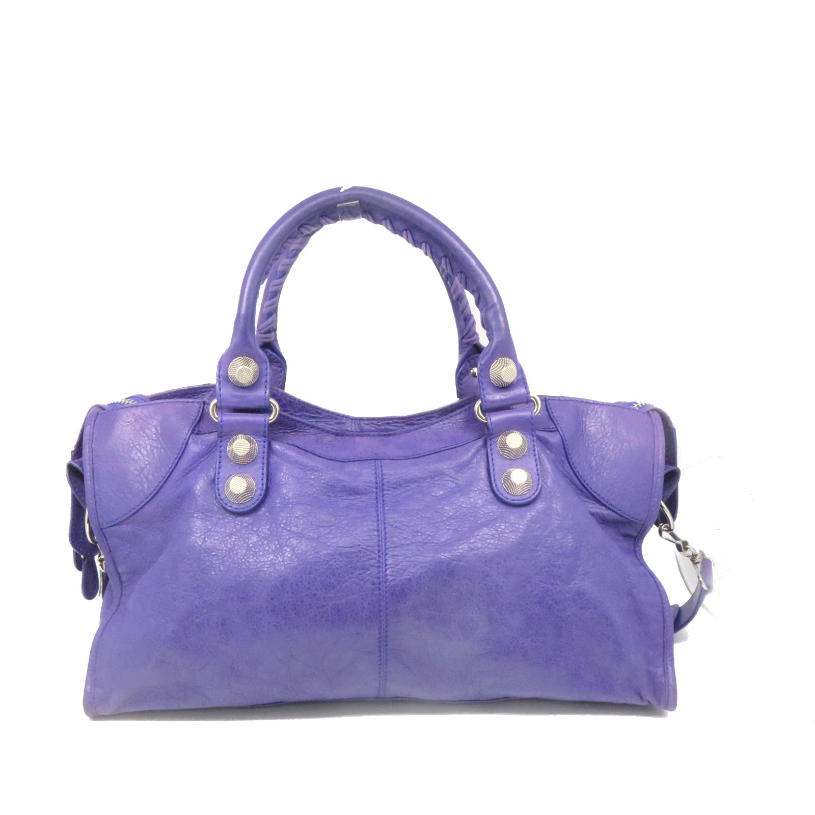 BALENCIAGA 牛皮皮革Giant City 2Way Shoulder Bag手挽肩背兩用袋紫色