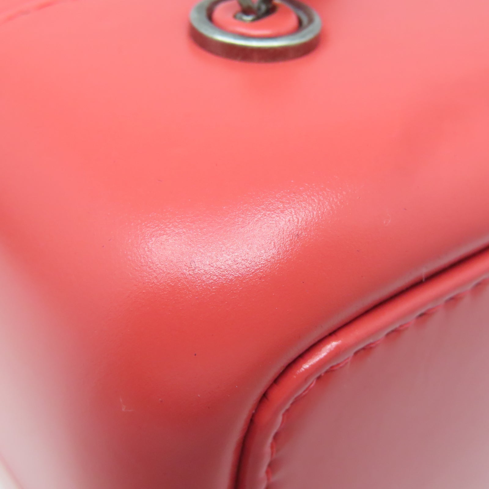 CHANEL 【激減優惠】菱格牛皮皮革Backpack金銀扣鏈帶背包粉紅色