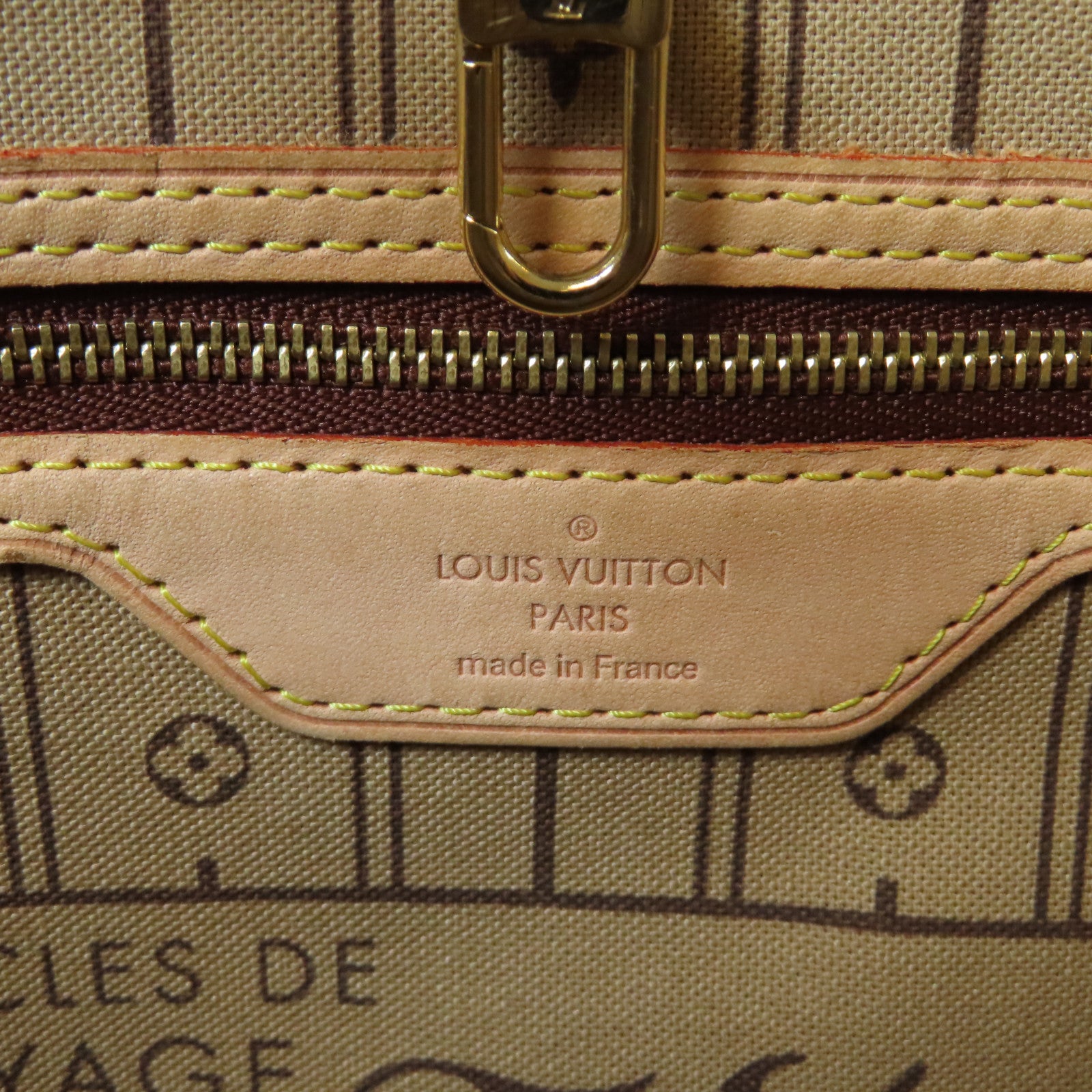 LOUIS VUITTON Monogram Neverfull GM金扣肩背袋啡色
