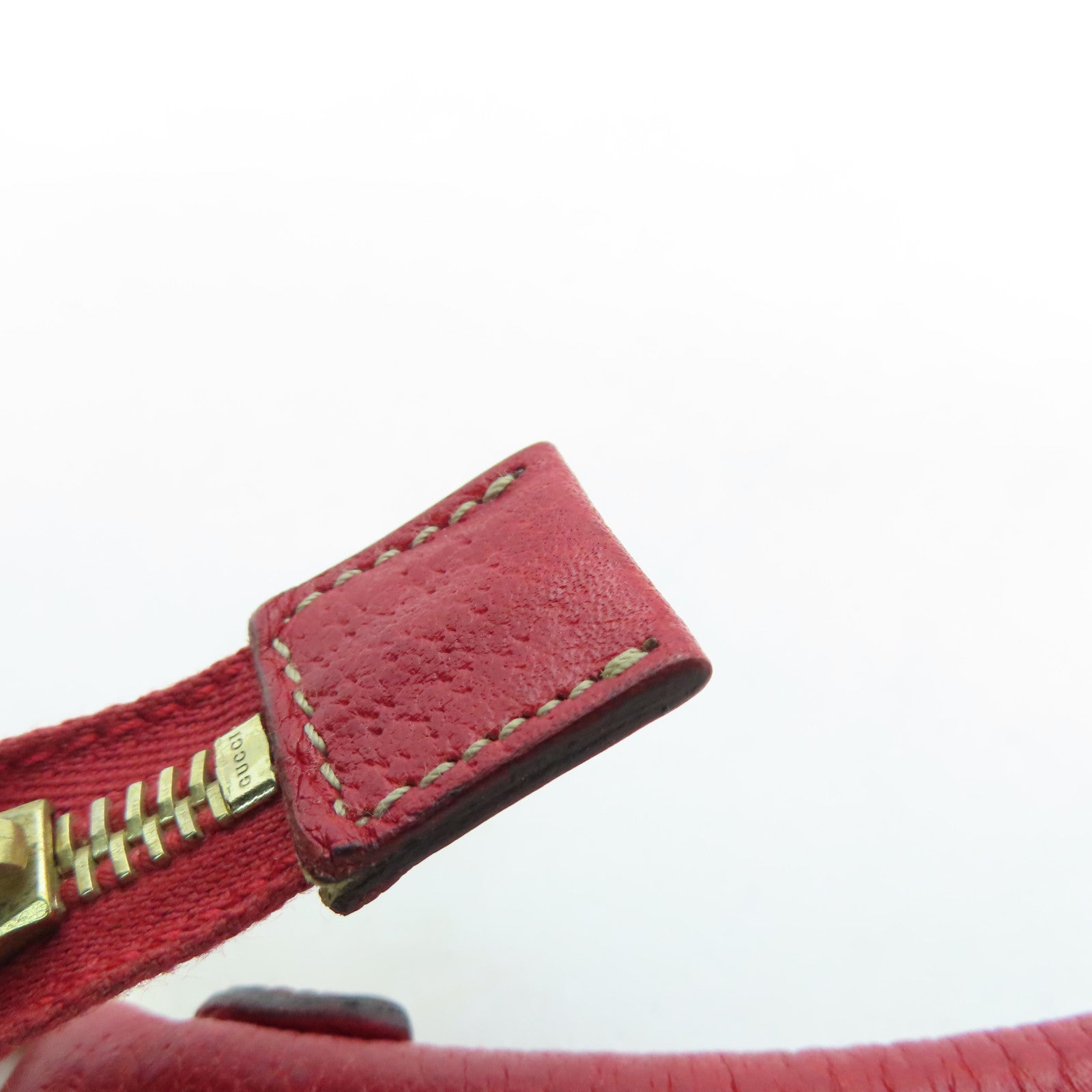 GUCCI Canvas Shoulder Bag Gold Buckle Blue/Red