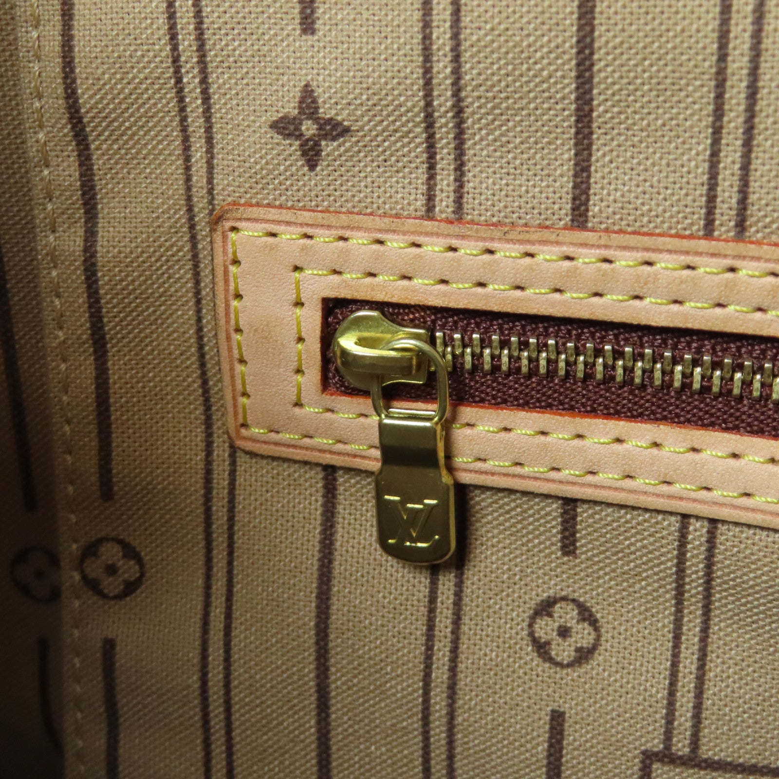 LOUIS VUITTON Monogram Neverfull GM金扣肩背袋啡色