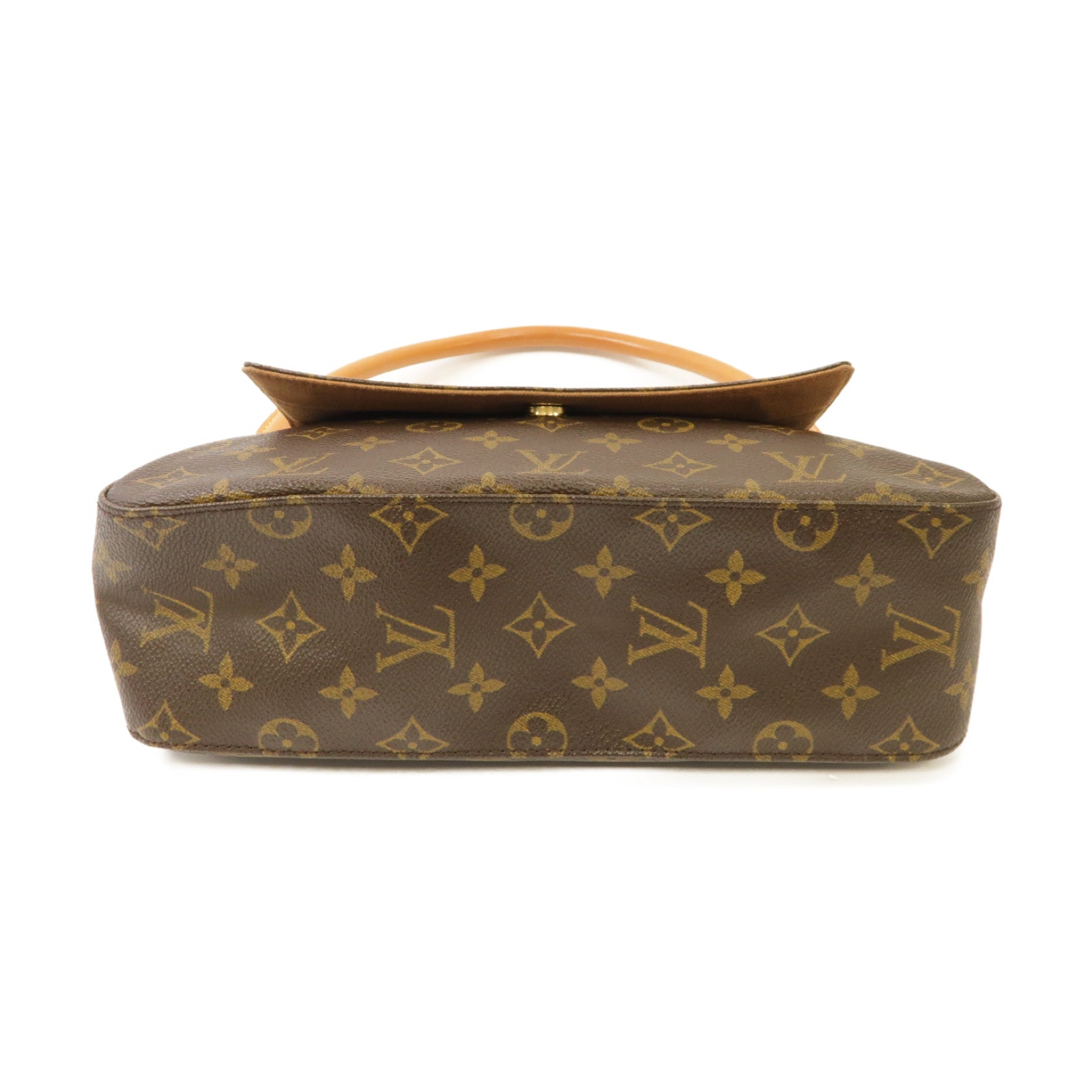 LOUIS VUITTON Monogram Looping金扣肩背袋棕色
