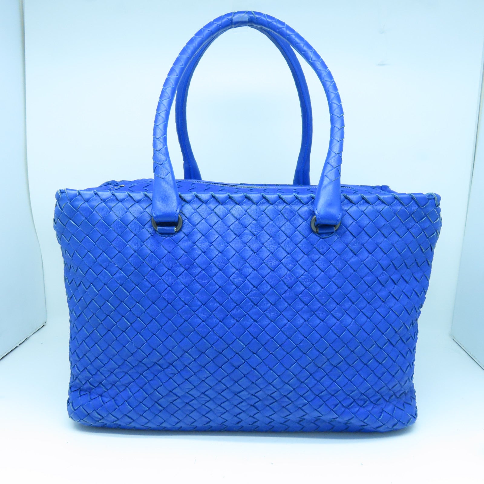 BOTTEGA VENETA 织纹皮革Shoulder Bag肩背袋蓝色