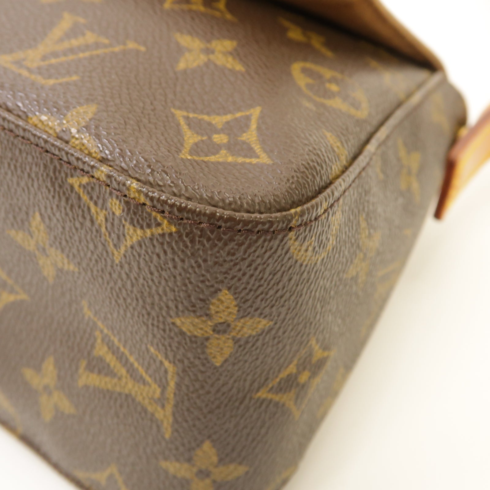 LOUIS VUITTON Monogram Looping金扣肩背袋棕色