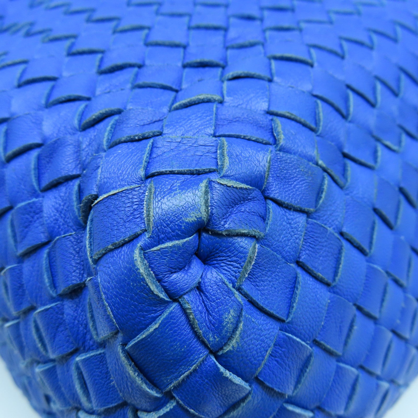 BOTTEGA VENETA 织纹皮革Shoulder Bag肩背袋蓝色