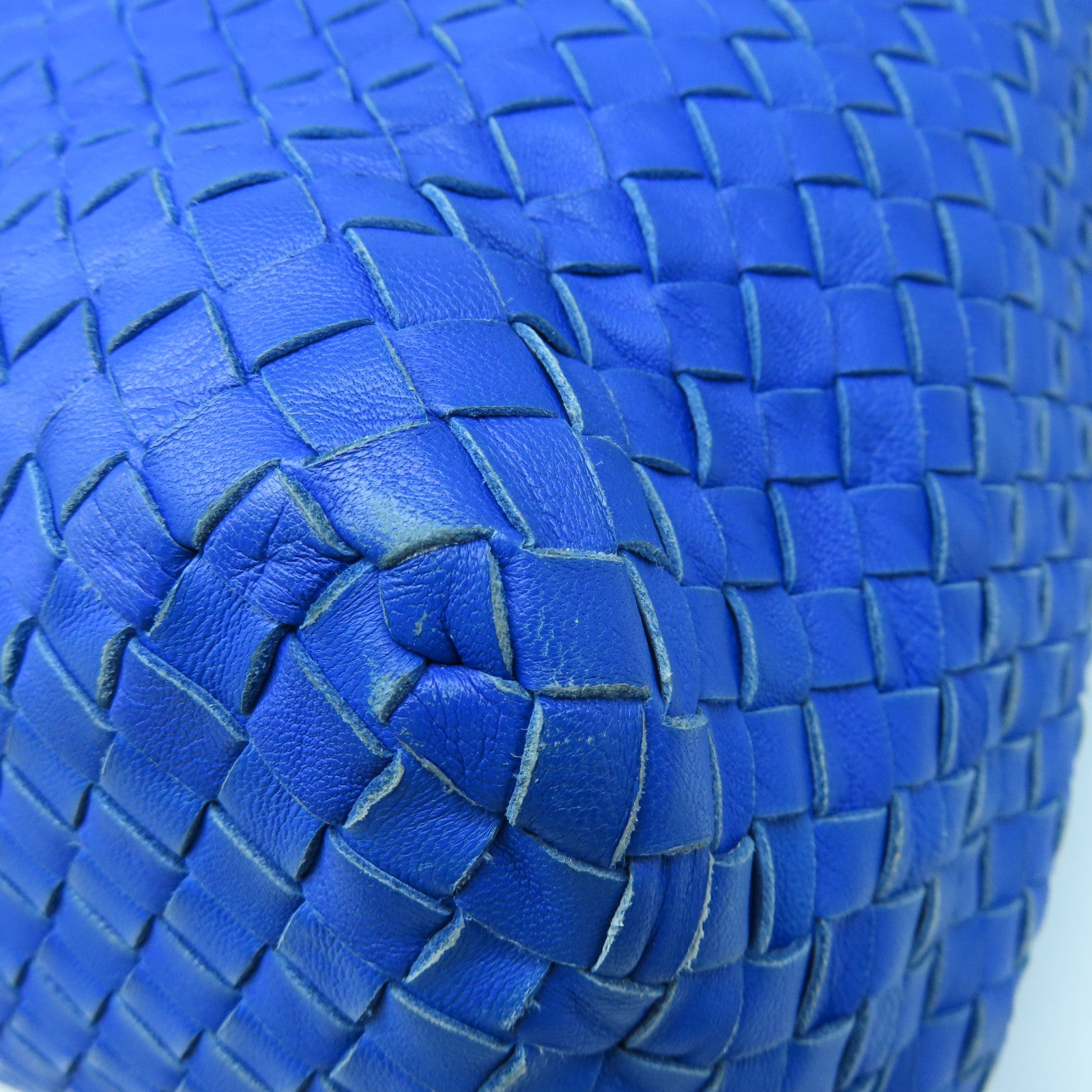 BOTTEGA VENETA 织纹皮革Shoulder Bag肩背袋蓝色