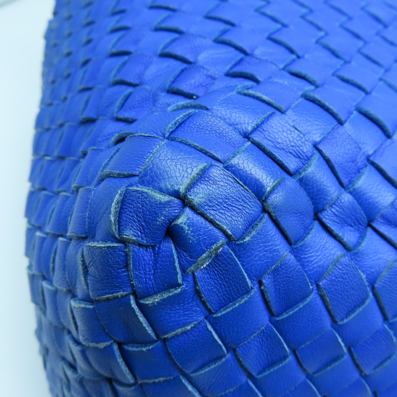 BOTTEGA VENETA 织纹皮革Shoulder Bag肩背袋蓝色