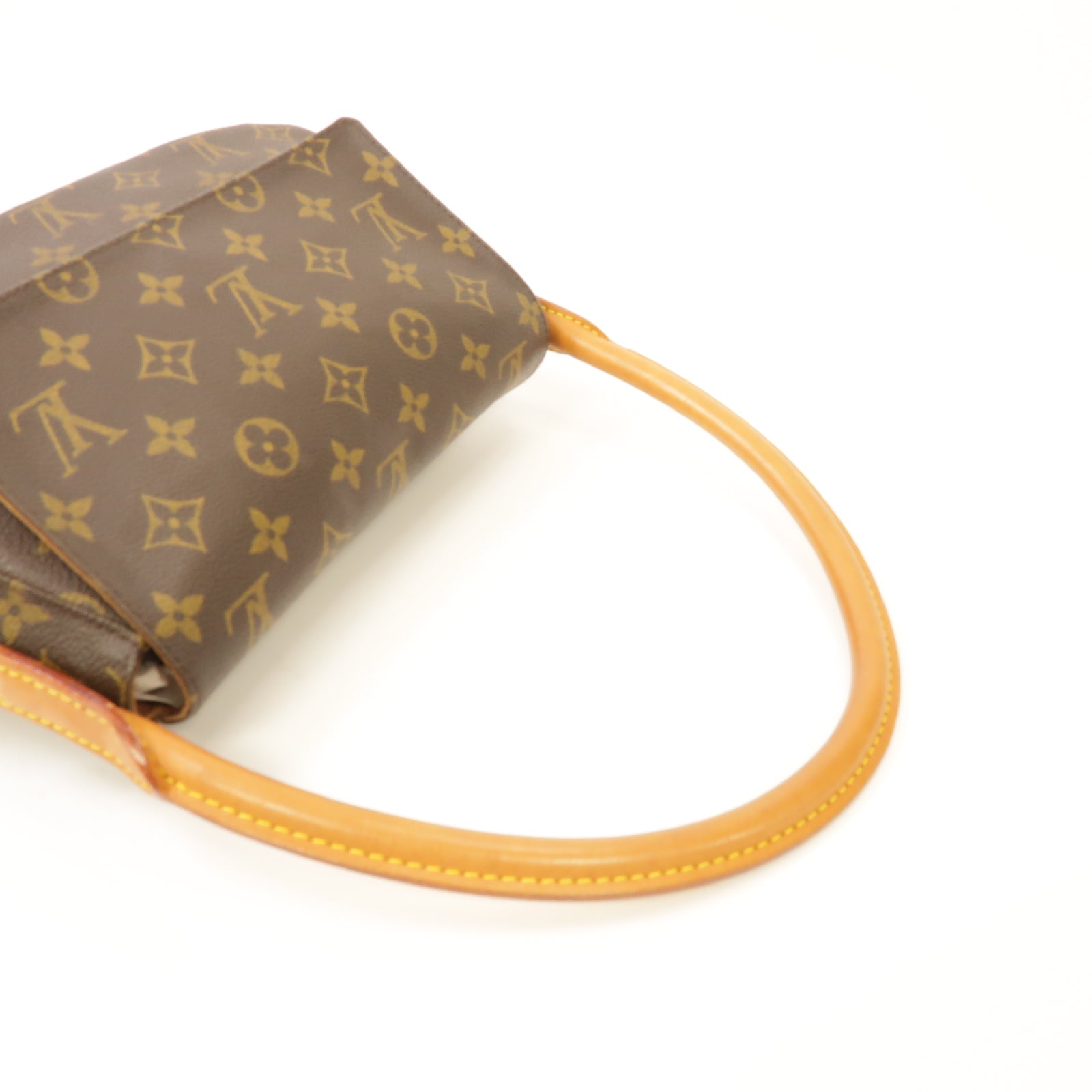 LOUIS VUITTON Monogram Looping金扣肩背袋棕色