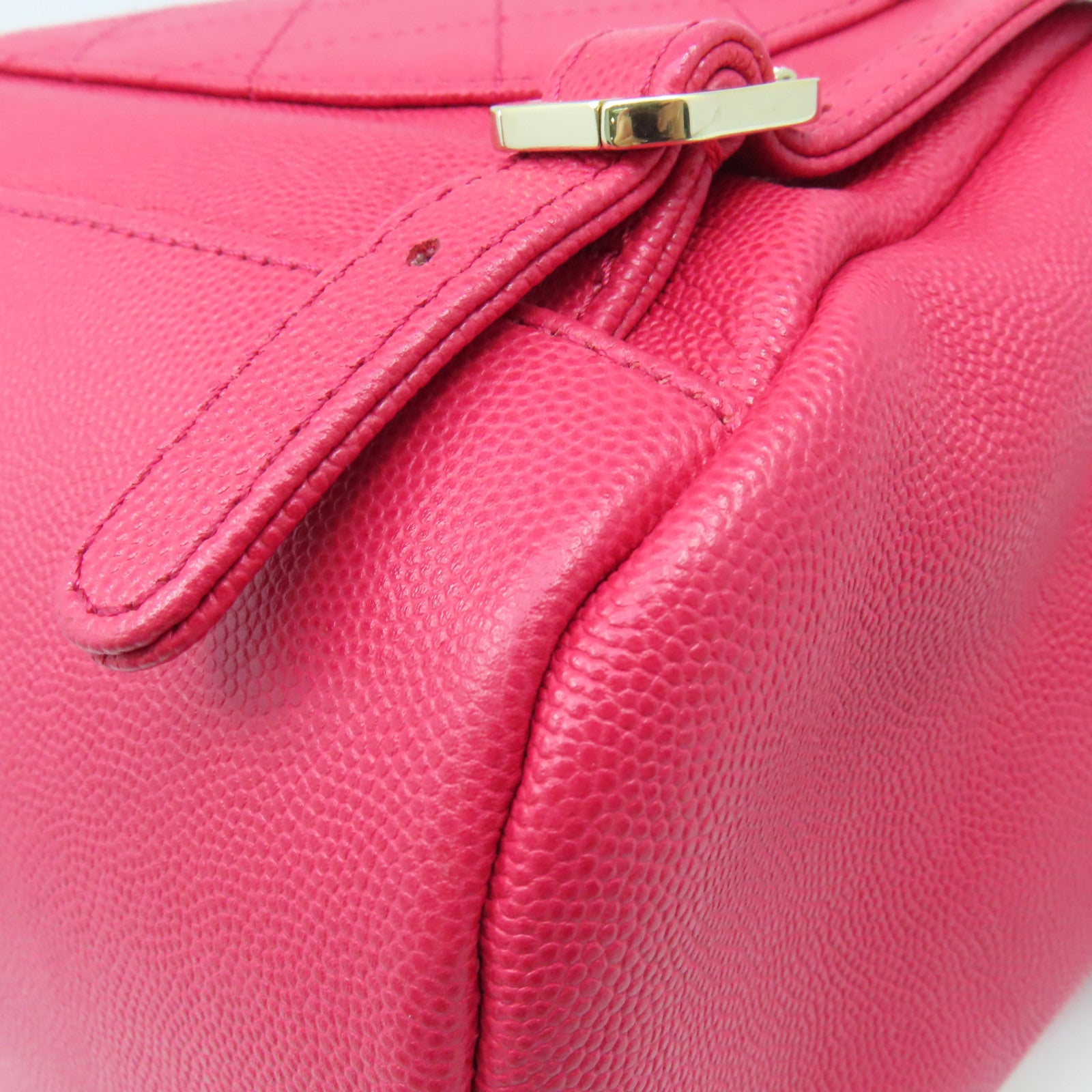 CHANEL 【激減優惠】菱格Caviar皮革BackPack金扣背包玫瑰粉色