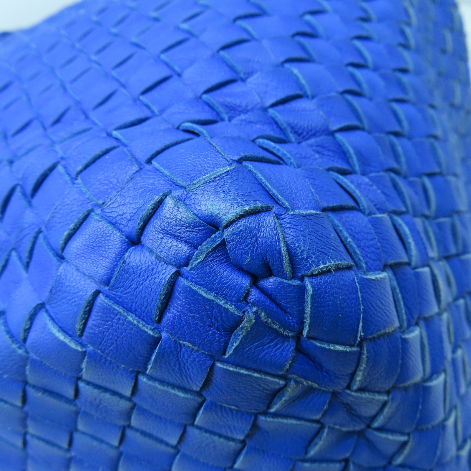 BOTTEGA VENETA 织纹皮革Shoulder Bag肩背袋蓝色