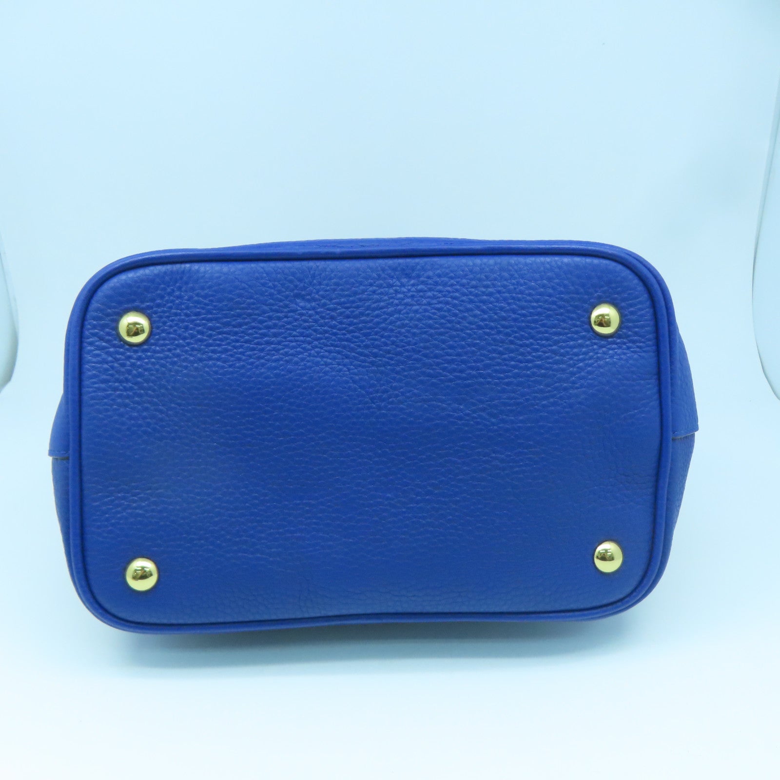 Miu Miu 牛皮皮革2 Way Shoulder金扣手挽肩背兩用袋藍色