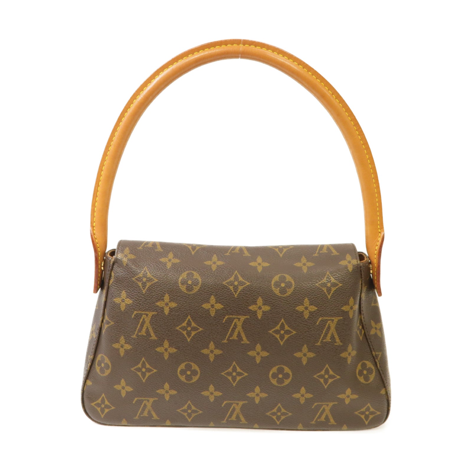LOUIS VUITTON Monogram Looping金扣肩背袋棕色