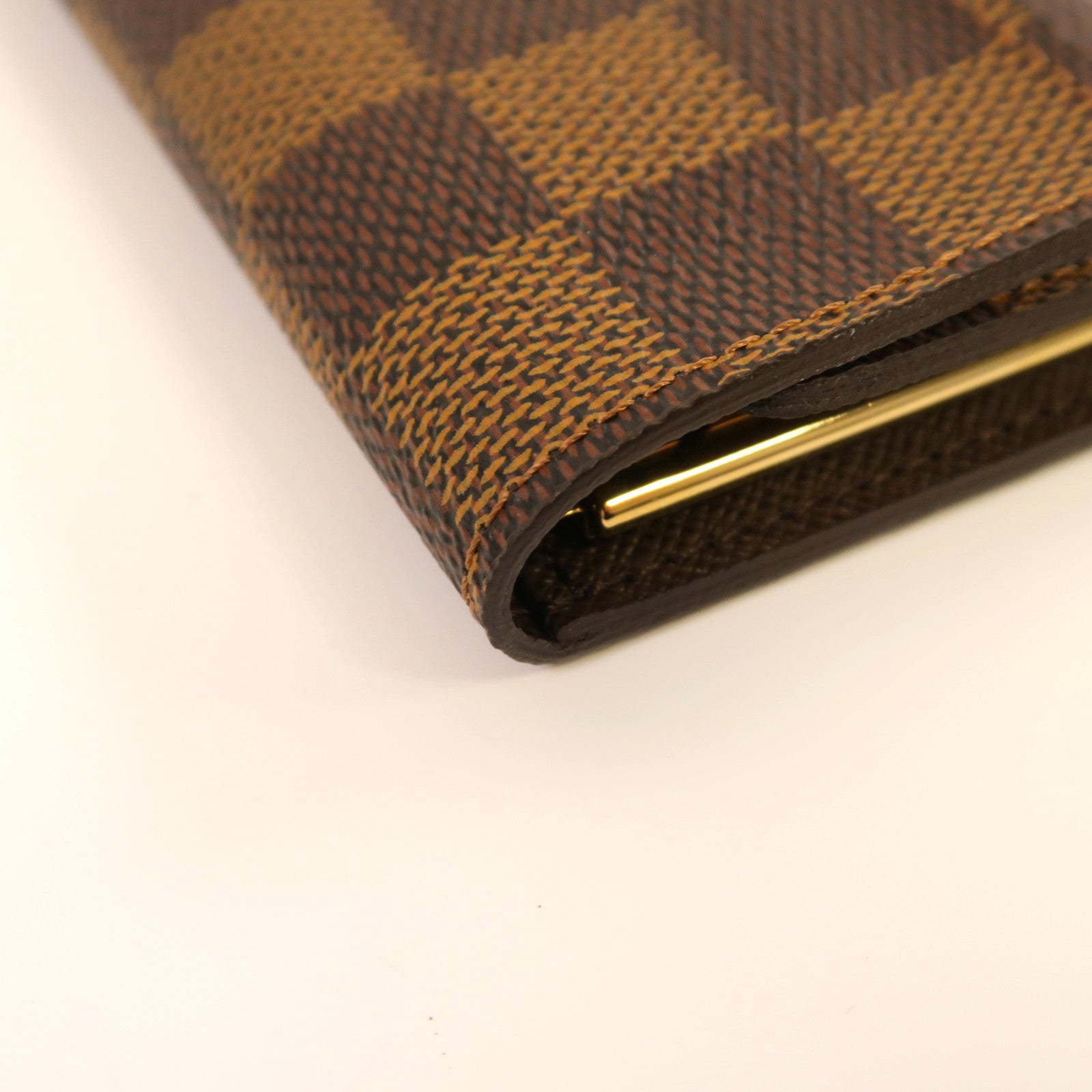 LOUIS VUITTON Damier Ebene 6 Key Holder金扣鎖匙包啡色
