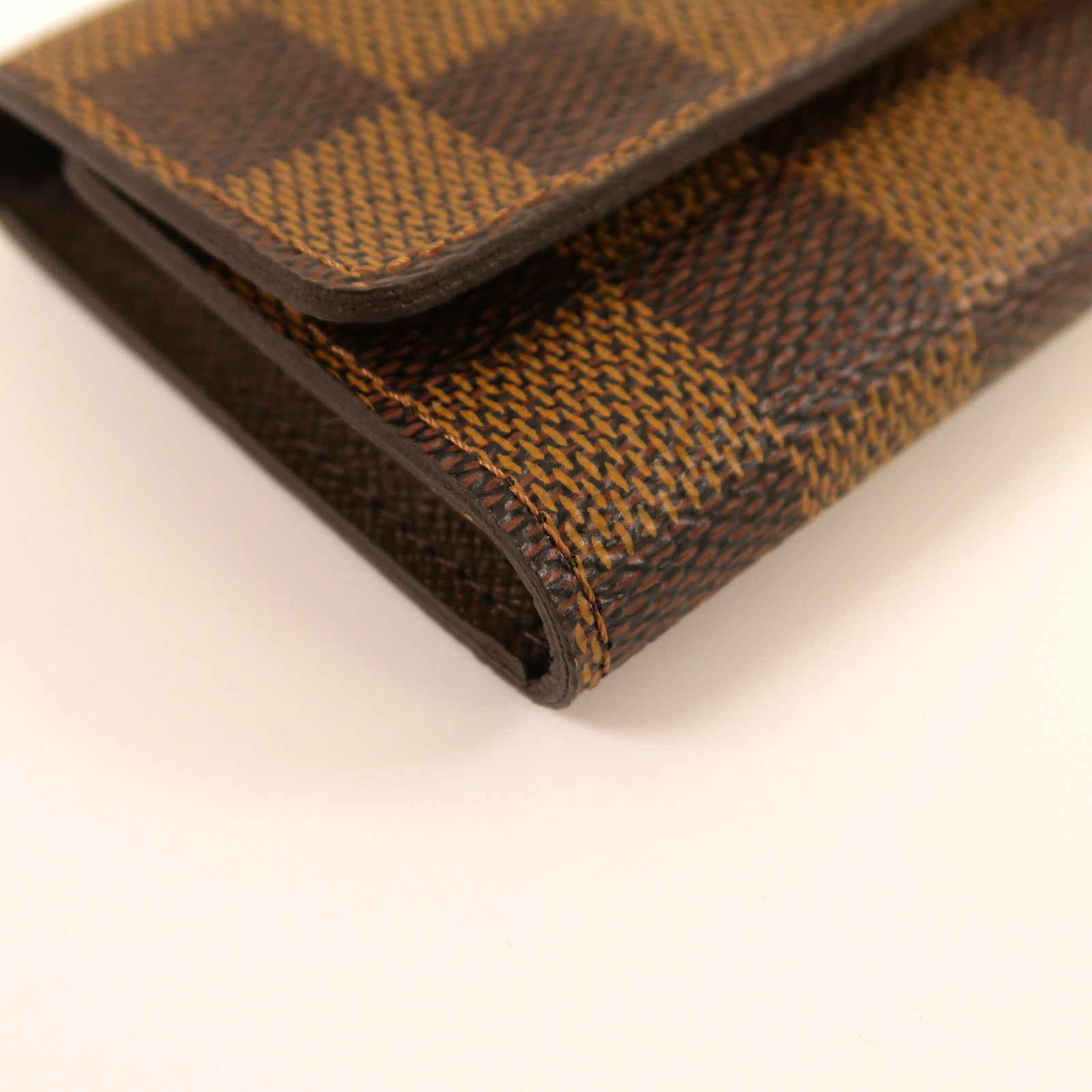 LOUIS VUITTON Damier Ebene 6 Key Holder金扣鎖匙包啡色