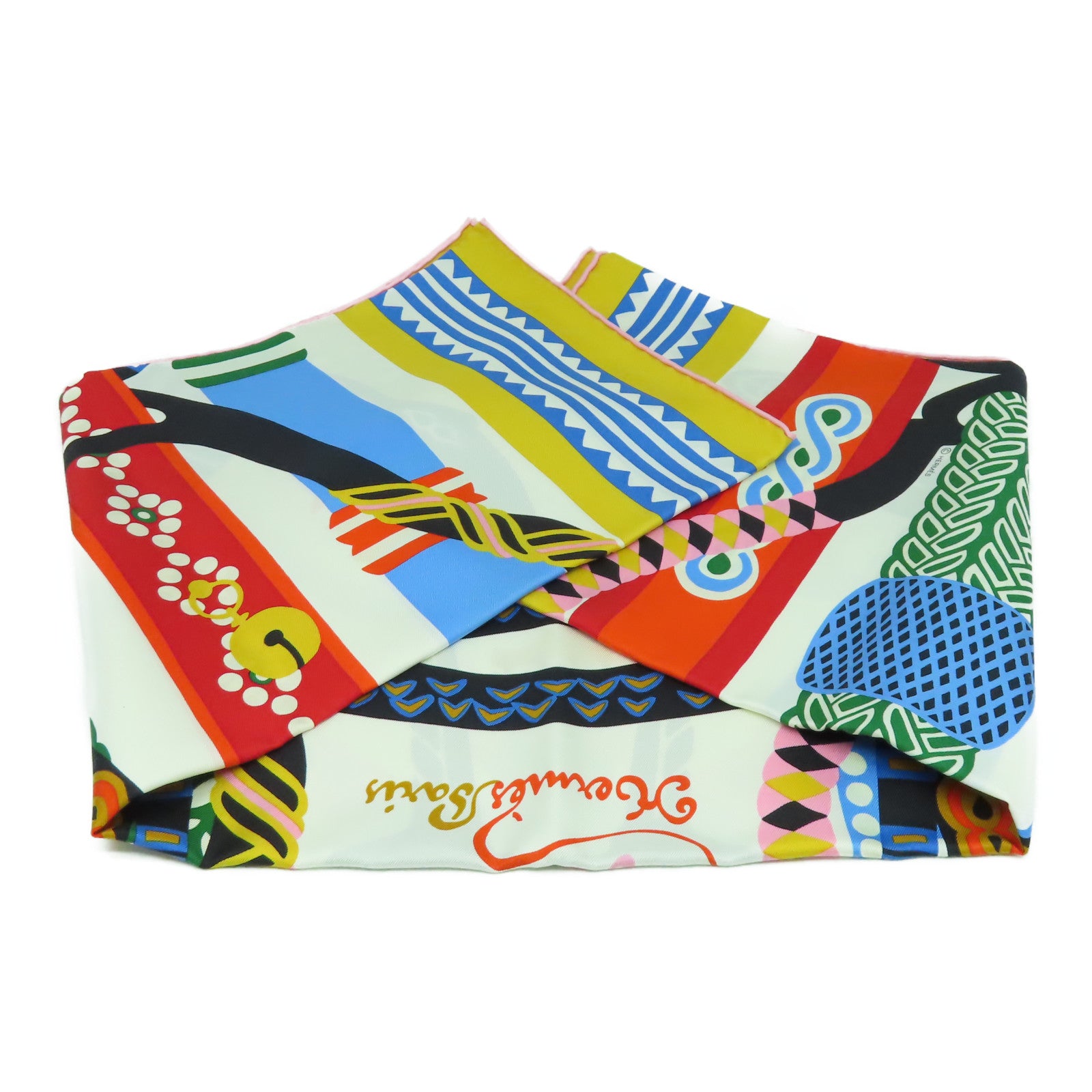 HERMES 絲質Scarf 90x90絲巾彩色