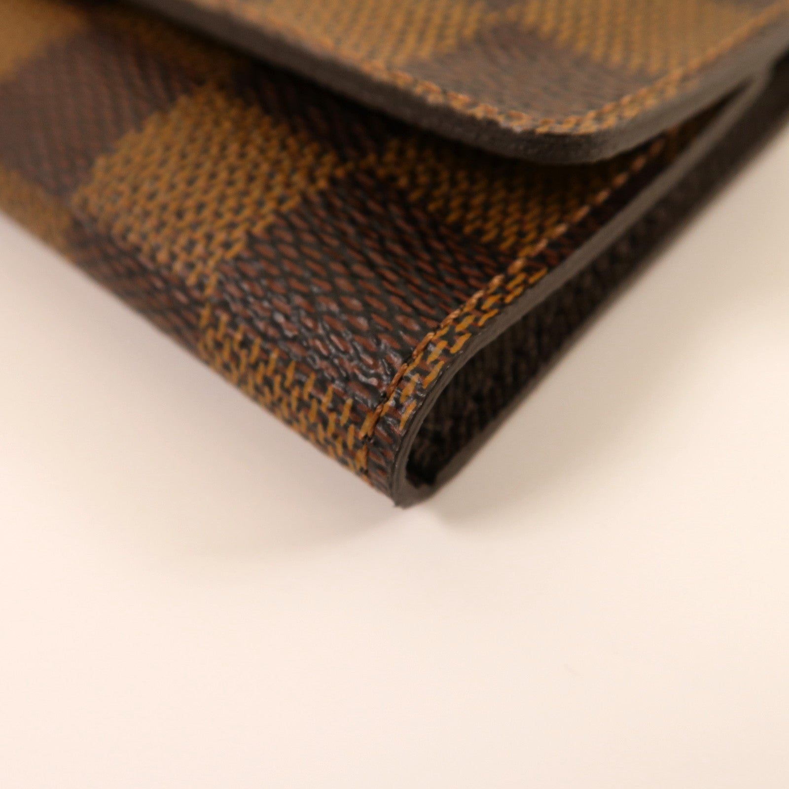 LOUIS VUITTON Damier Ebene 6 Key Holder金扣鎖匙包啡色