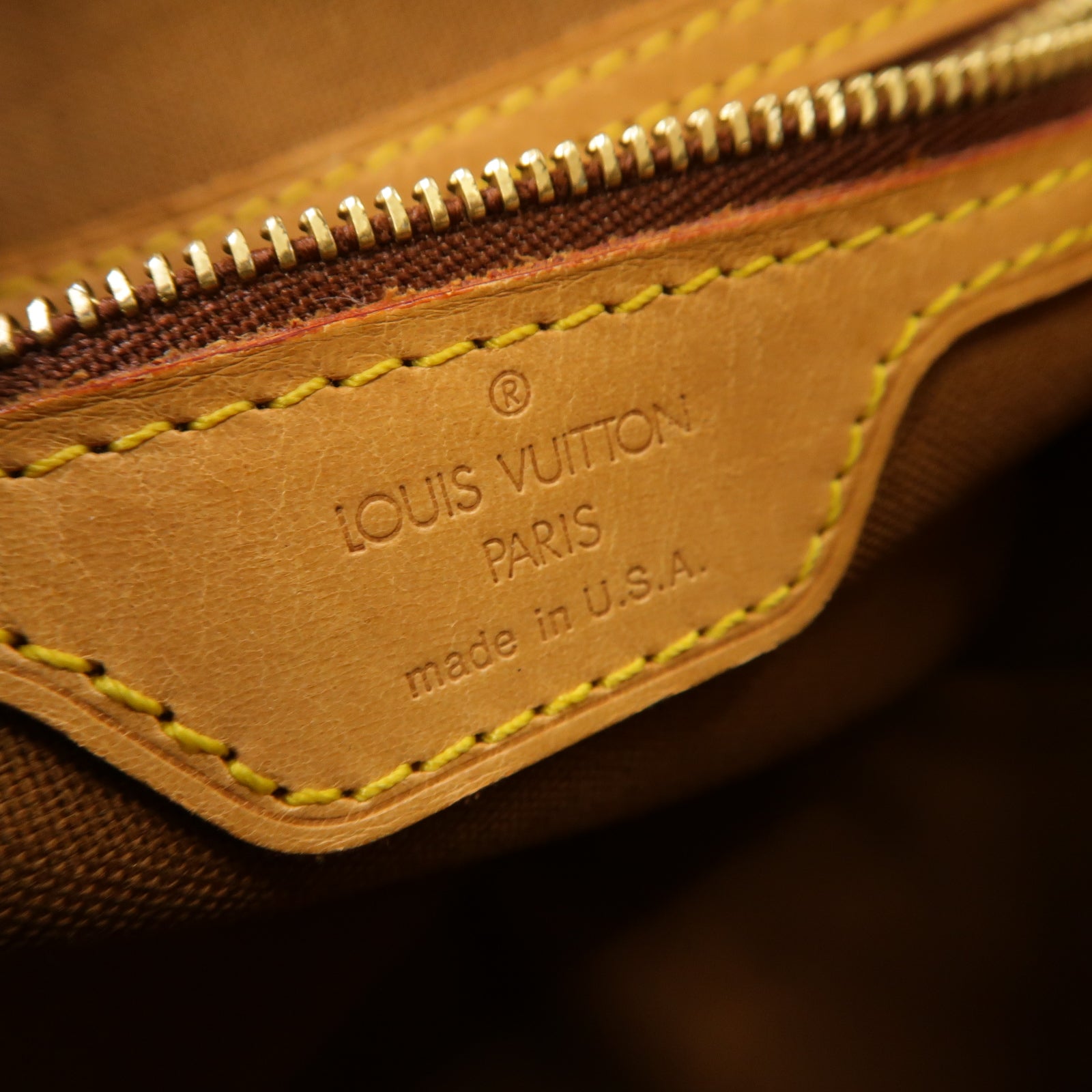 LOUIS VUITTON Monogram Looping金扣肩背袋棕色