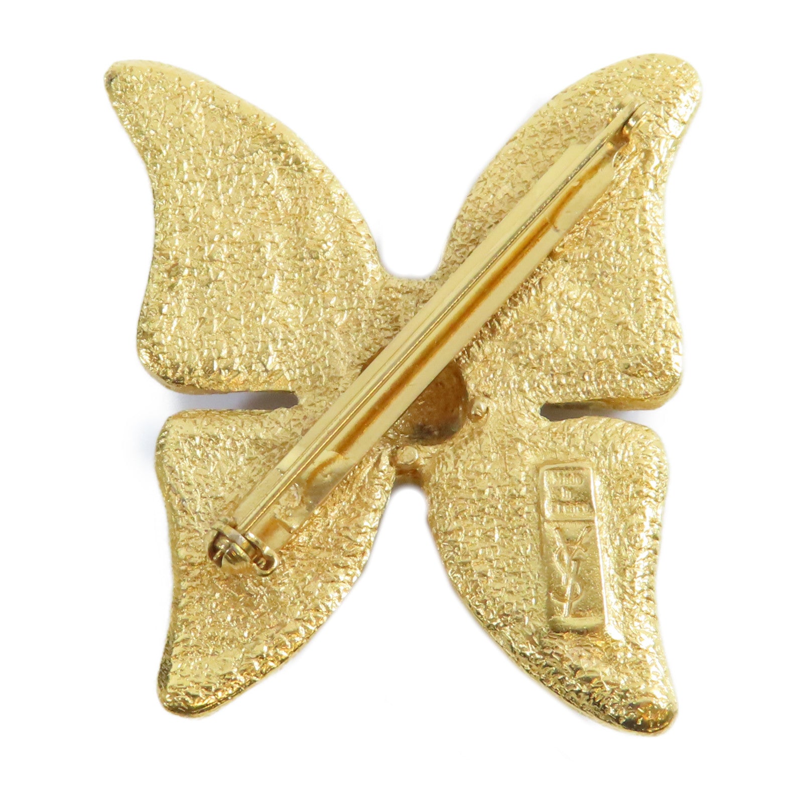 YVES SAINT LAURENT 金屬Brooch胸針紫色/金色