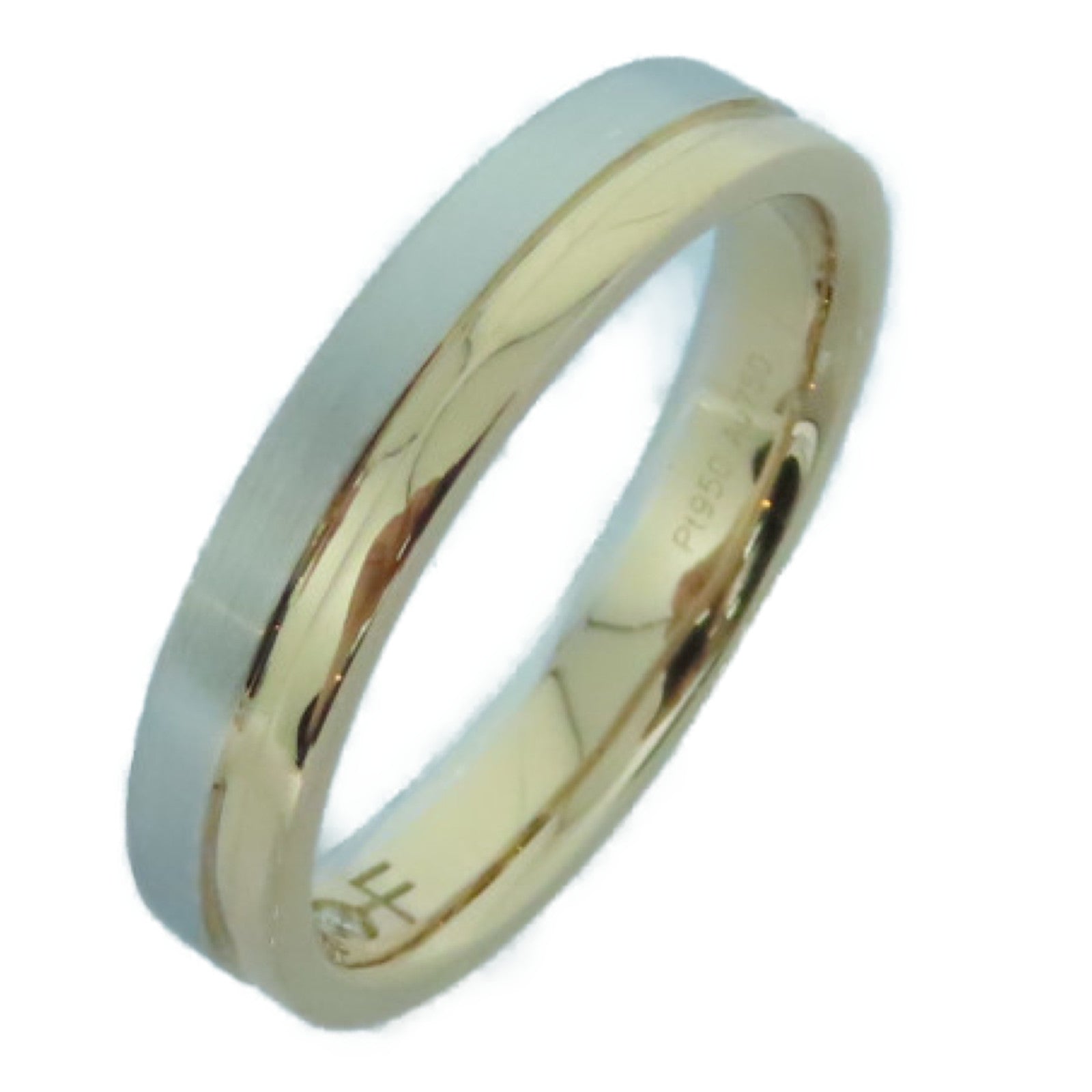 JEWELRY 950PT鉑金/18K玫瑰金Diamond Ring 0.009ct鑽石戒指US#5.75