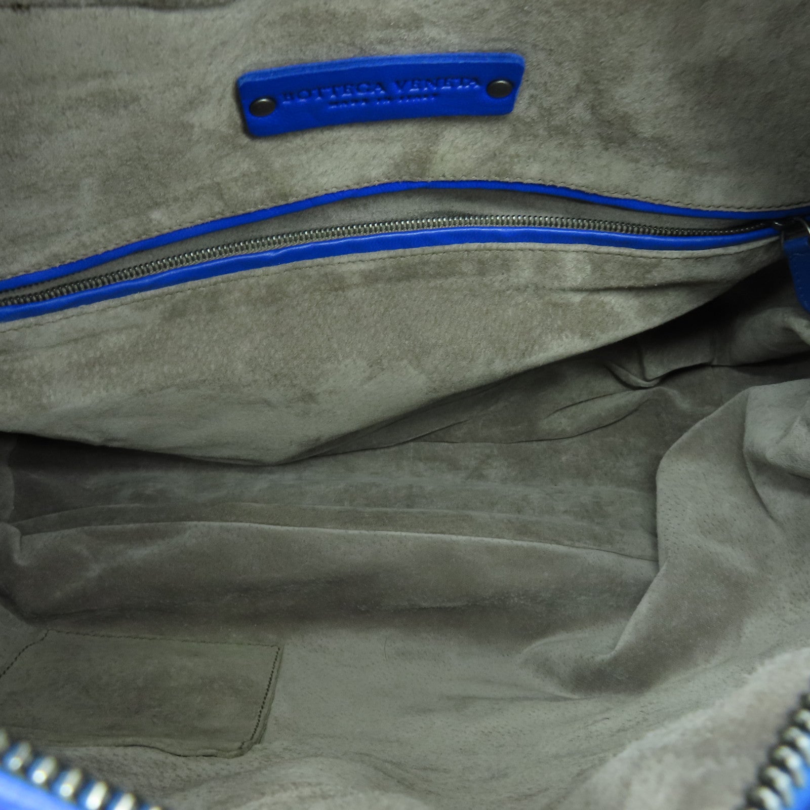 BOTTEGA VENETA 织纹皮革Shoulder Bag肩背袋蓝色