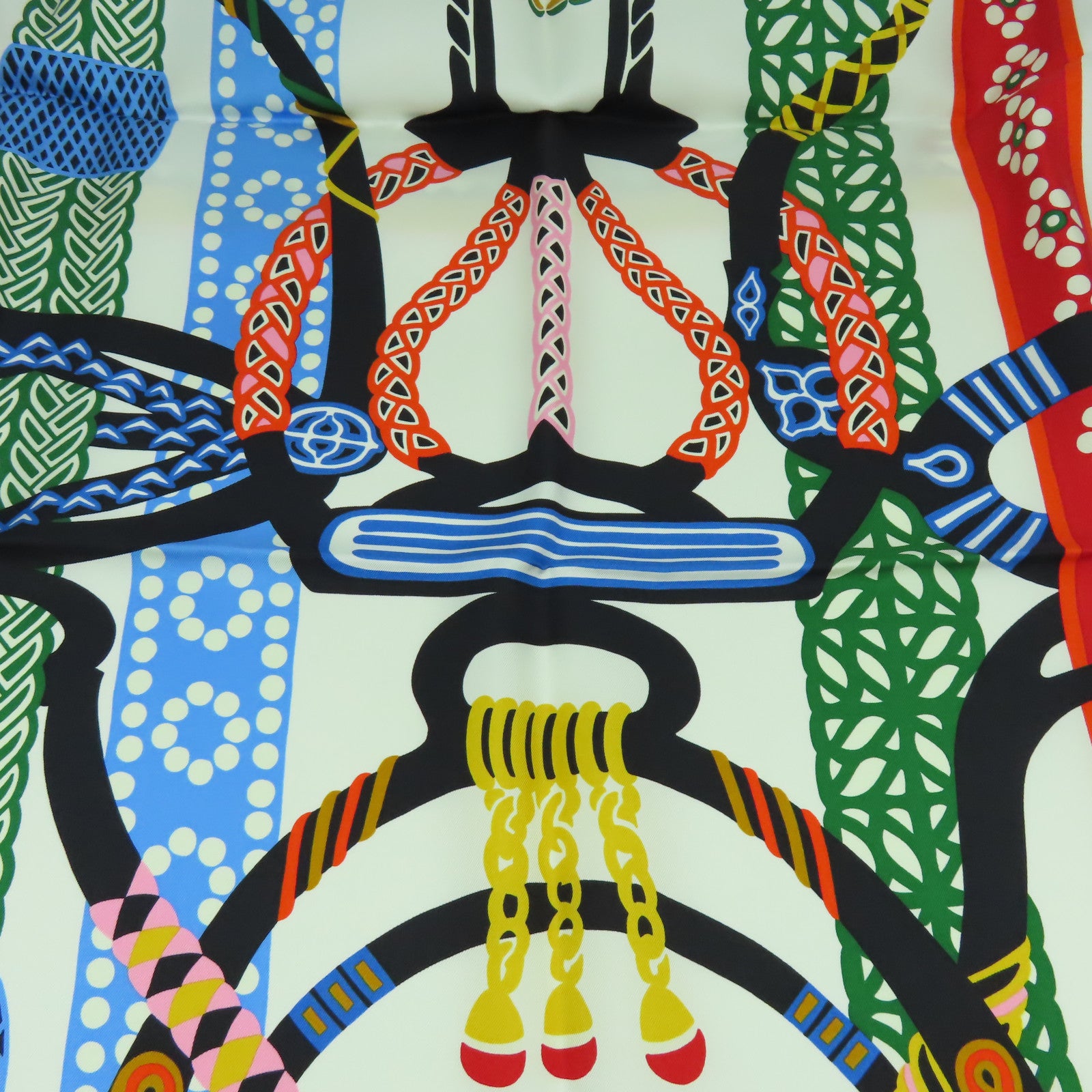 HERMES 絲質Scarf 90x90絲巾彩色