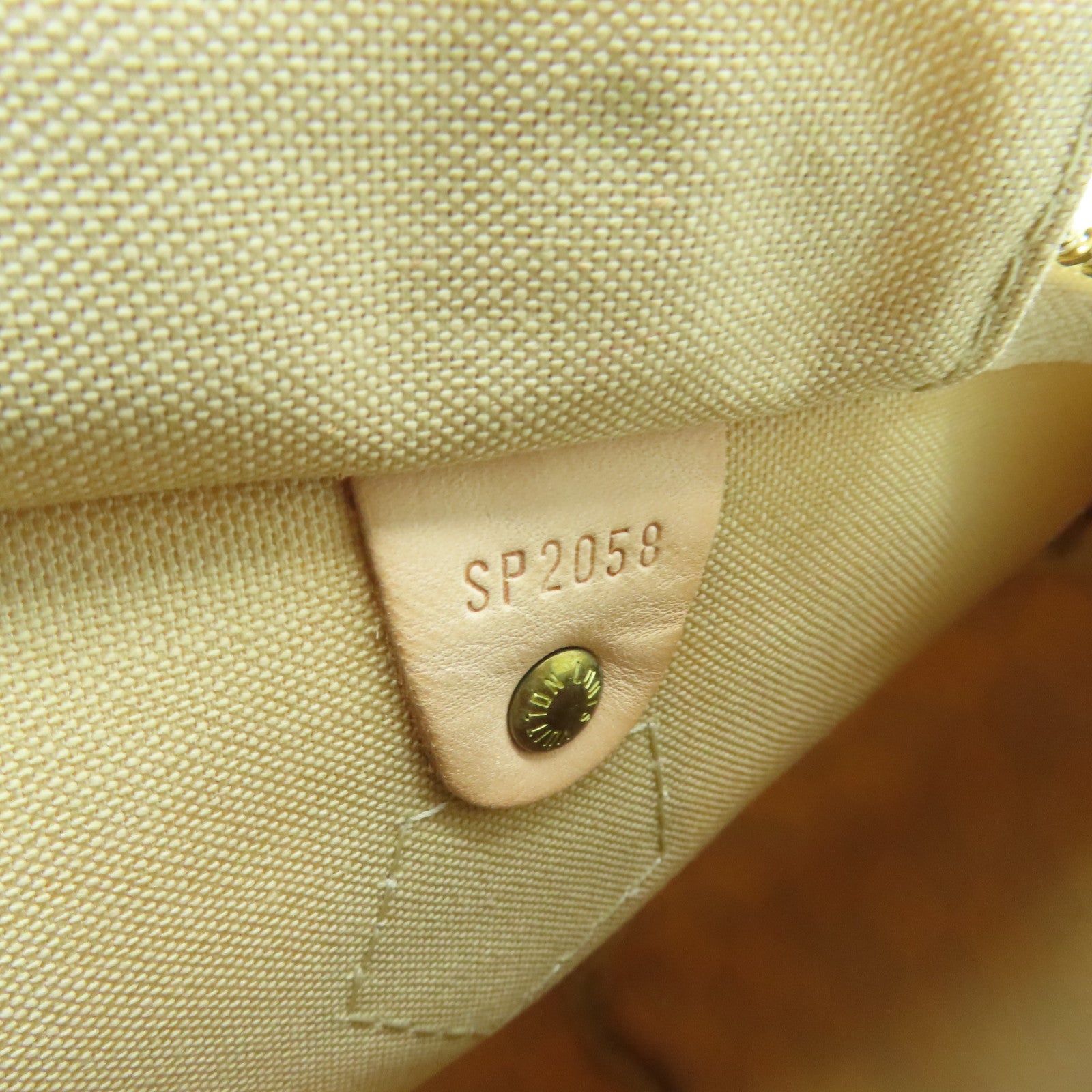 LOUIS VUITTON Damier Azur Speedy 30 Gold Buckle Bag White