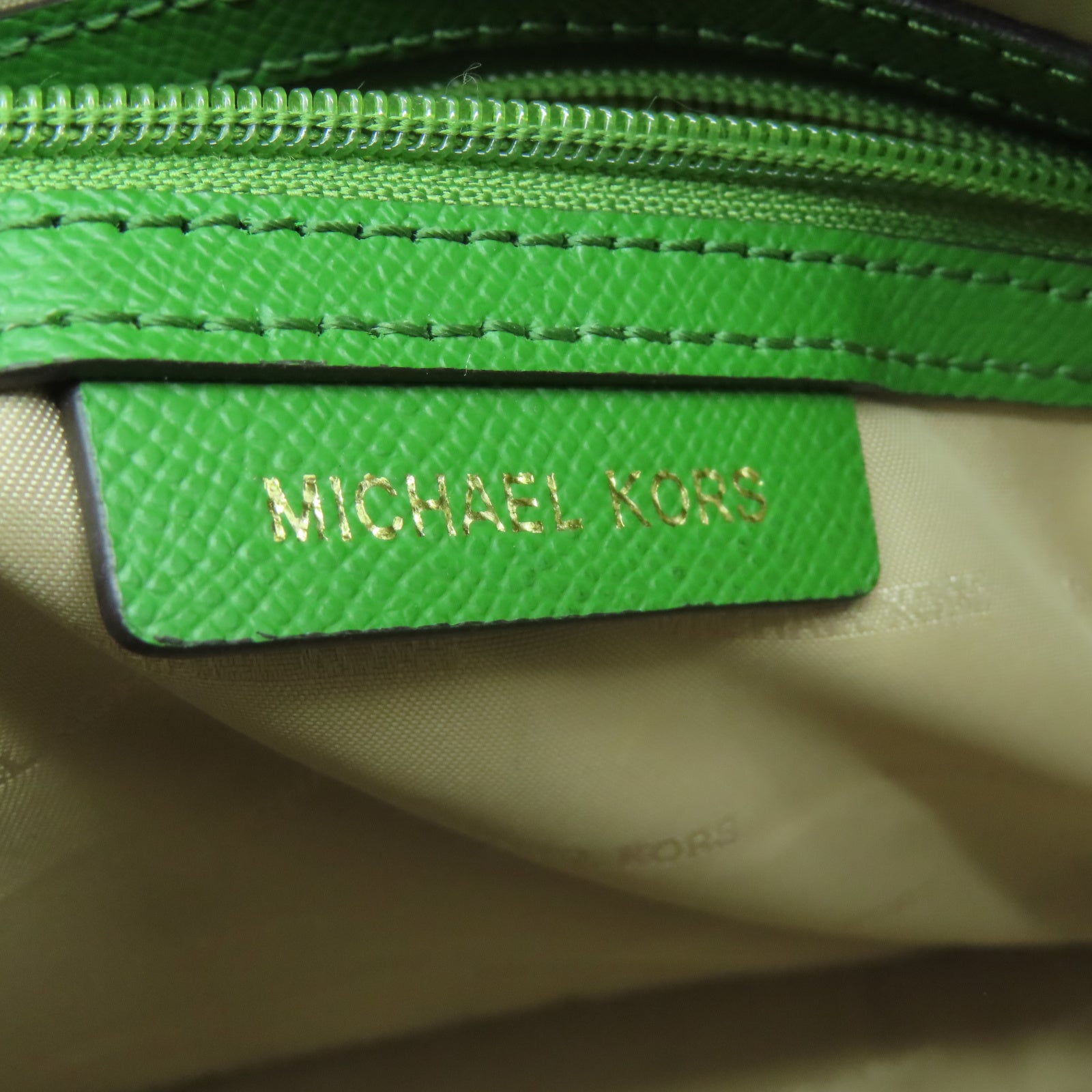 Michael Kors 【激減優惠】牛皮皮革Shoulder Bag金扣肩背袋綠色