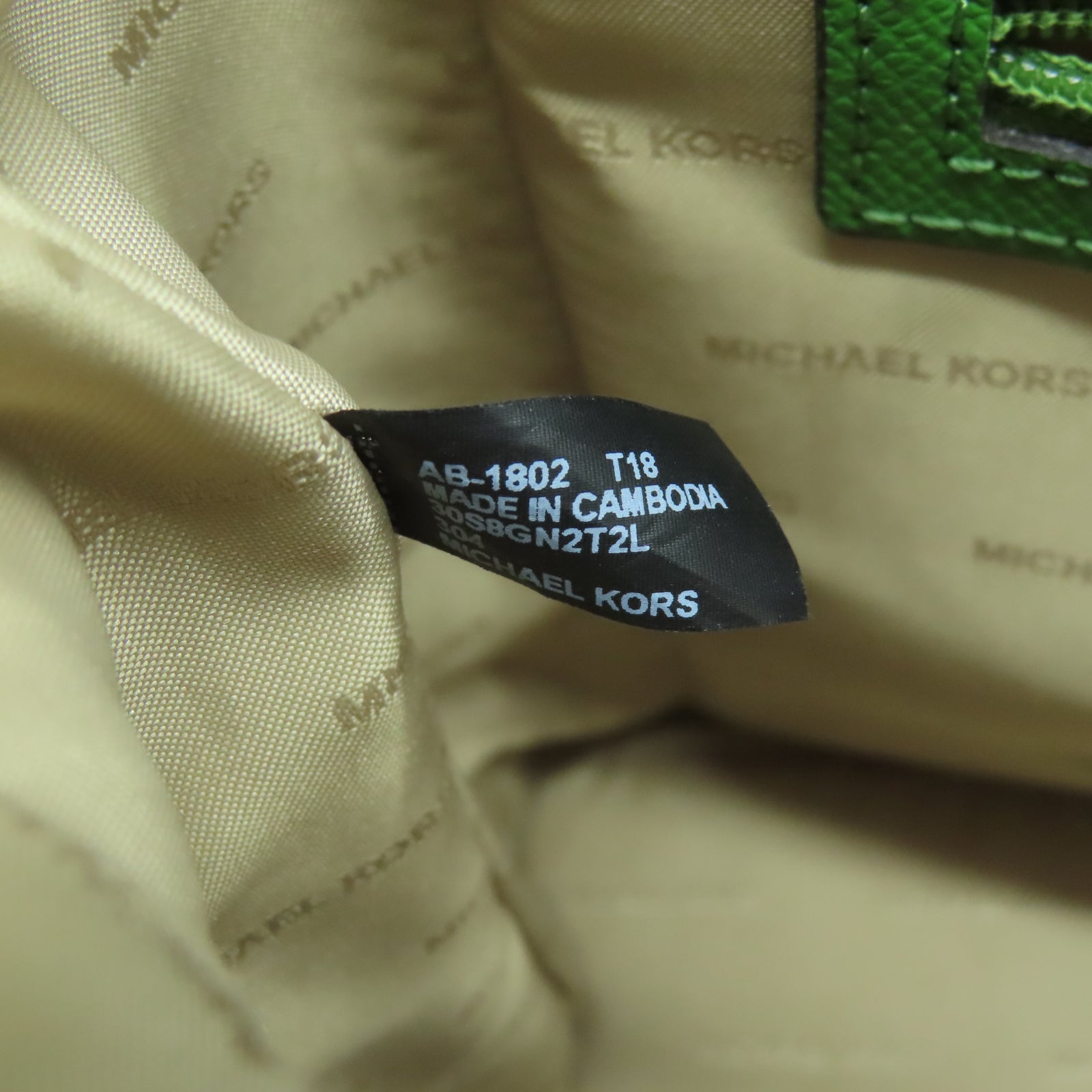 Michael Kors 【激減優惠】牛皮皮革Shoulder Bag金扣肩背袋綠色