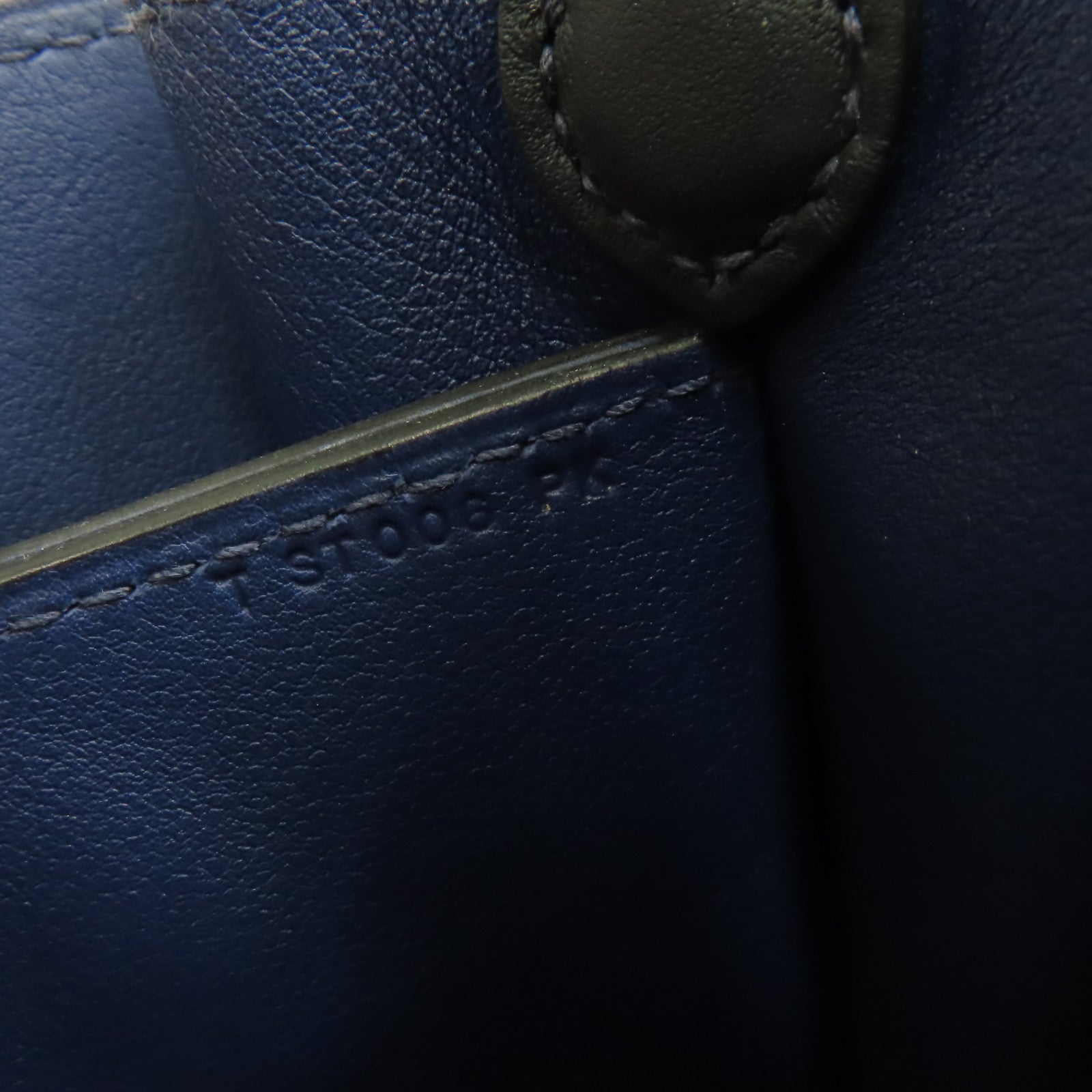HERMES 麂皮皮革/Swift皮革Roulis 23 Shoulder Bag銀扣肩背袋Bleu Marine海軍藍