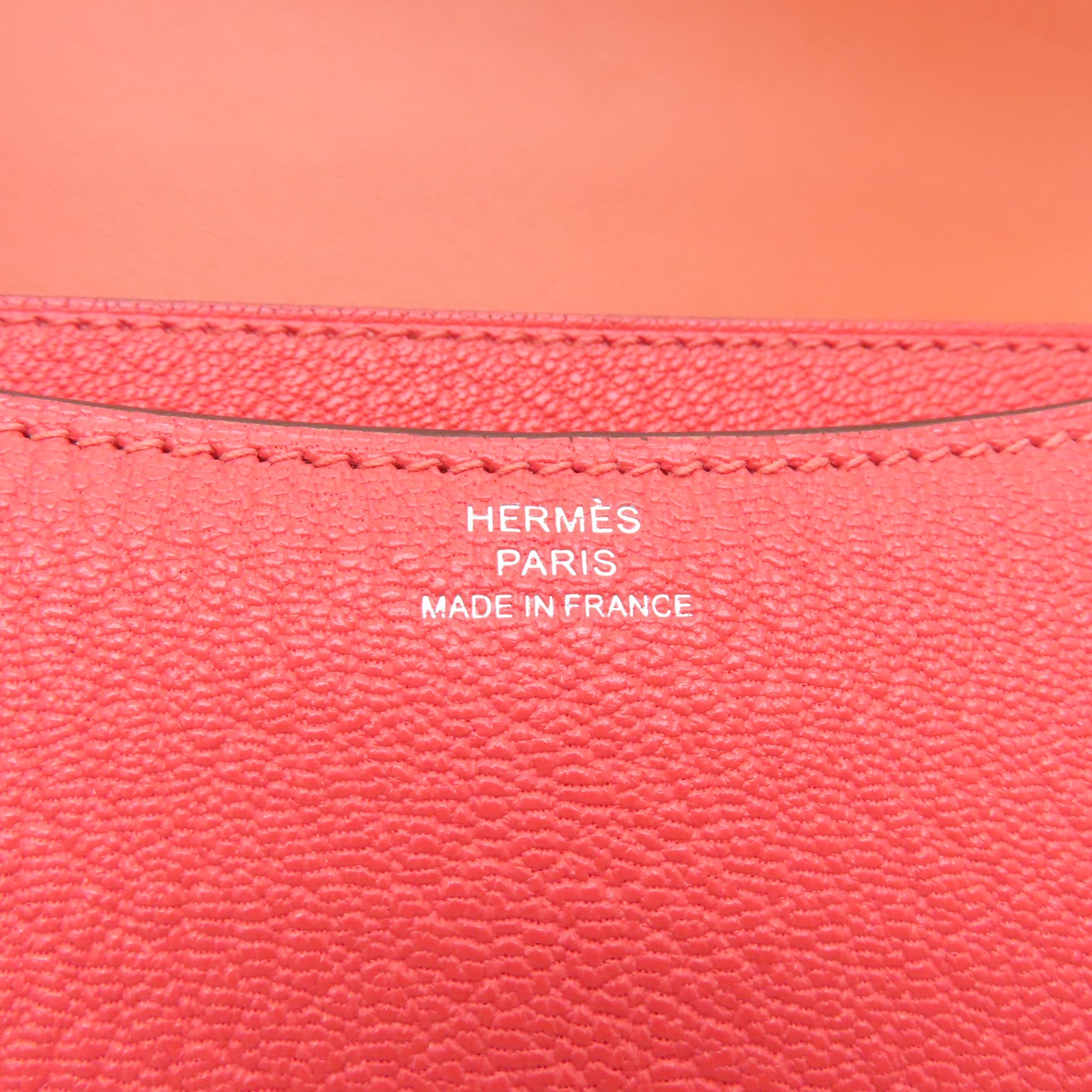 HERMES 【激減優惠】Myzore皮革Mini Constance銀扣肩背袋Rose Mexico墨西哥玫瑰粉