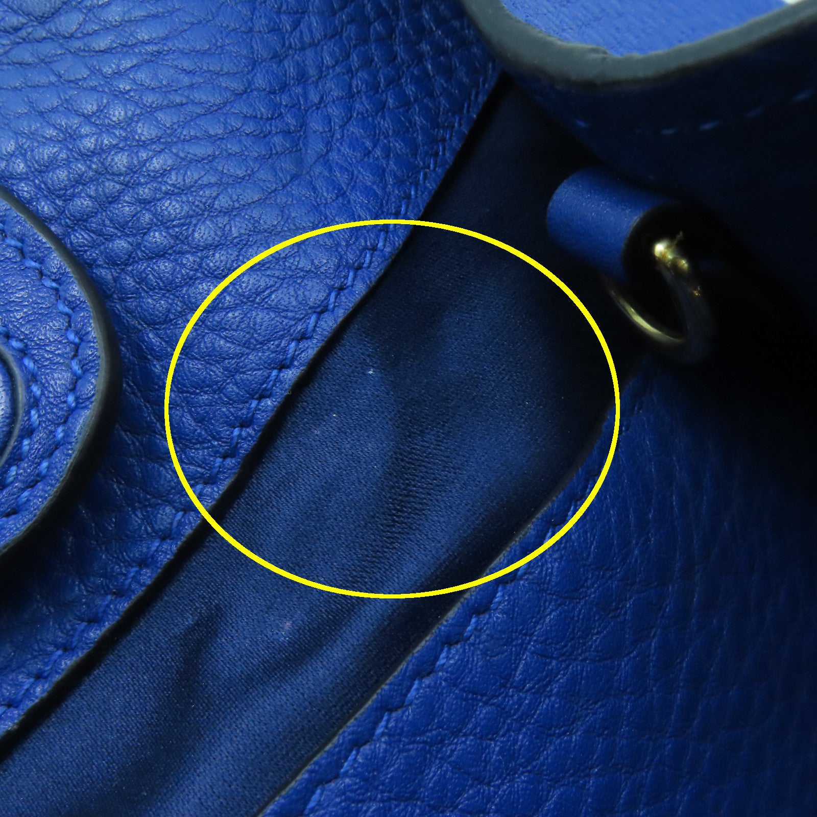 Miu Miu 牛皮皮革2 Way Shoulder金扣手挽肩背兩用袋藍色