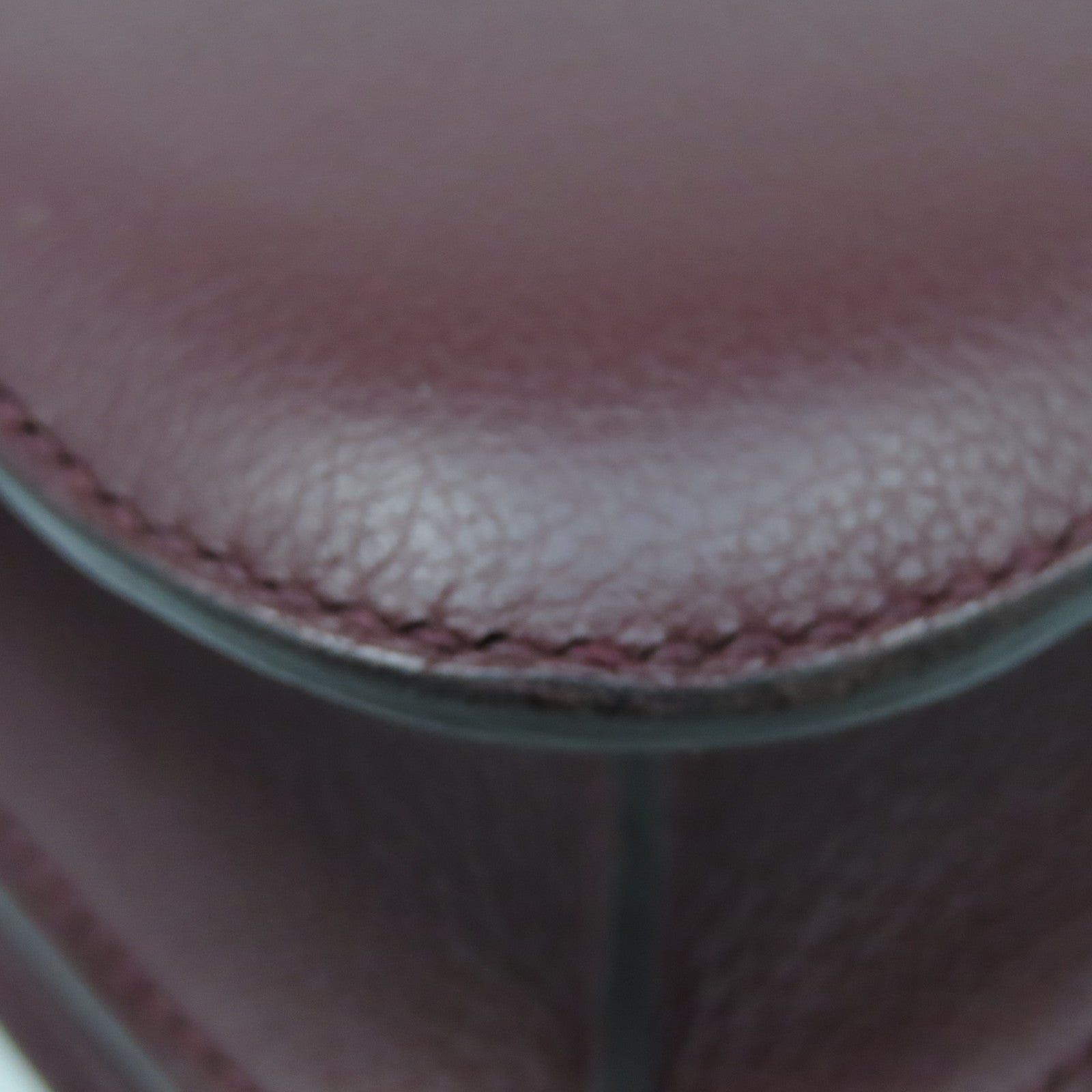 HERMES Evercolor Leather Constance 24 Gold Buckle Shoulder Bag Burgundy