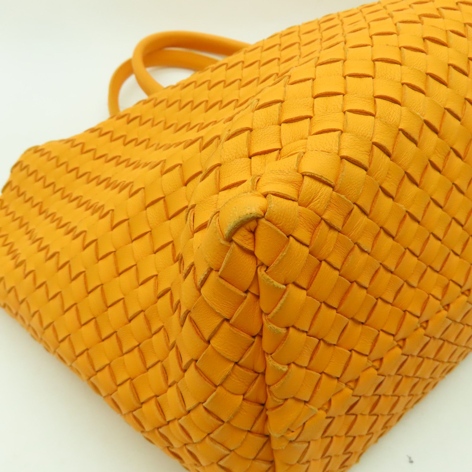 BOTTEGA VENETA 織紋皮革Shoulder Bag肩背袋橙色
