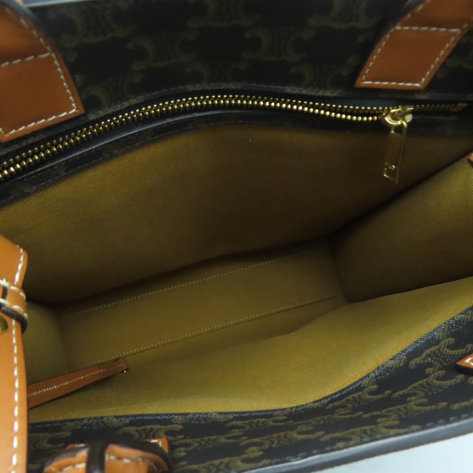 CELINE 塗層帆布2 Way Shoulder金扣手挽肩背兩用袋啡色
