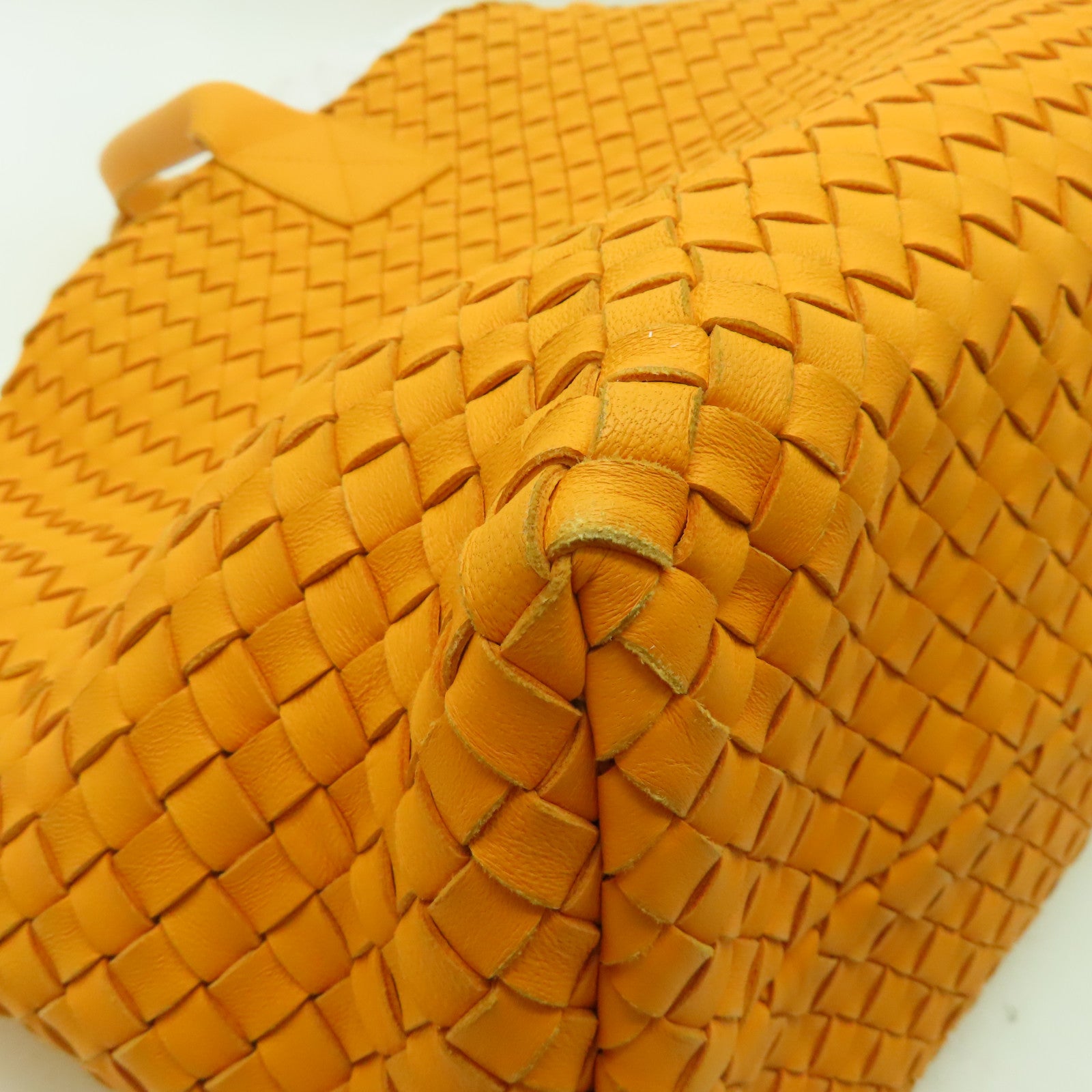 BOTTEGA VENETA 織紋皮革Shoulder Bag肩背袋橙色