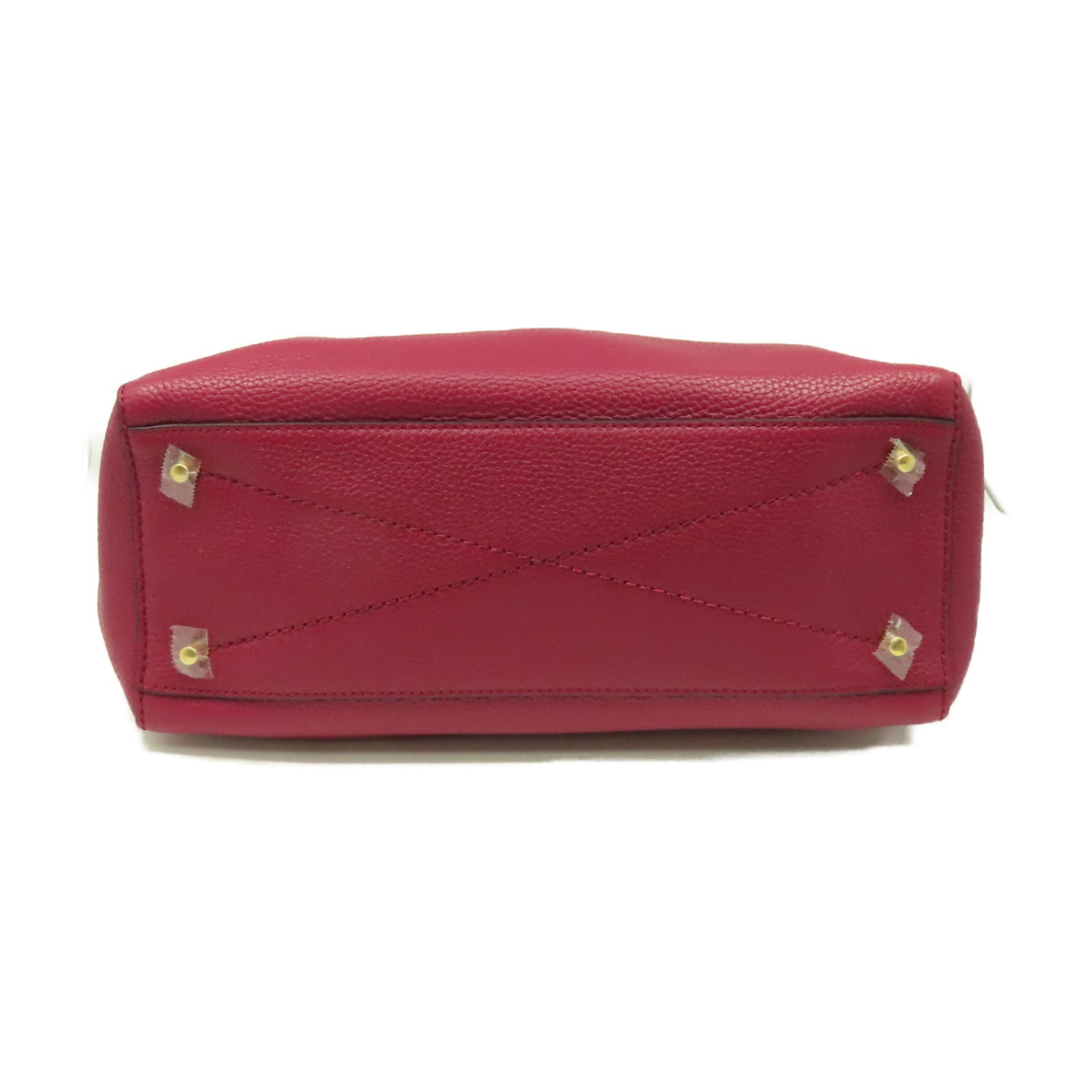 MARC JACOBS 牛皮皮革2 Way Shoulder Bag金扣手挽肩背兩用袋酒紅色