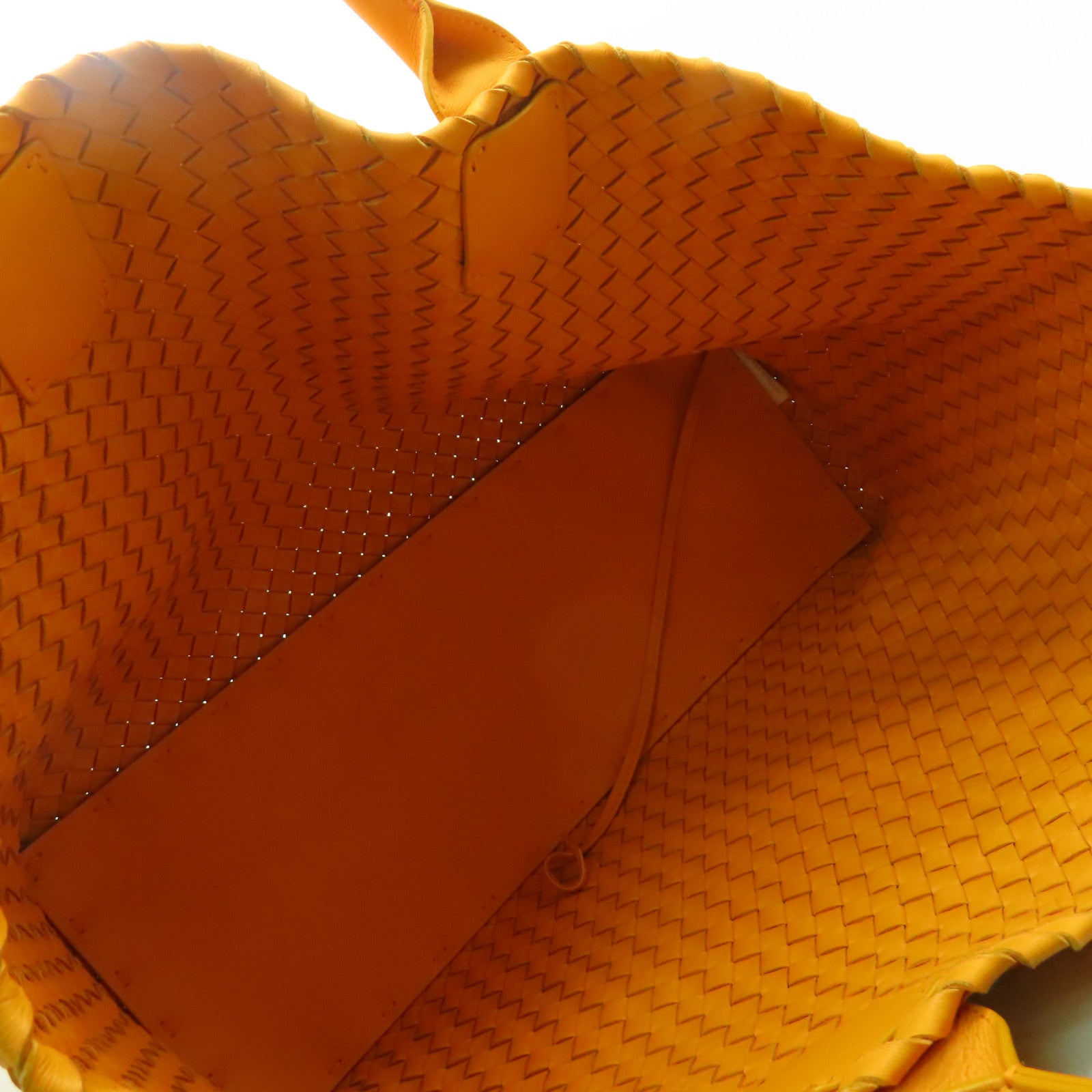 BOTTEGA VENETA 織紋皮革Shoulder Bag肩背袋橙色